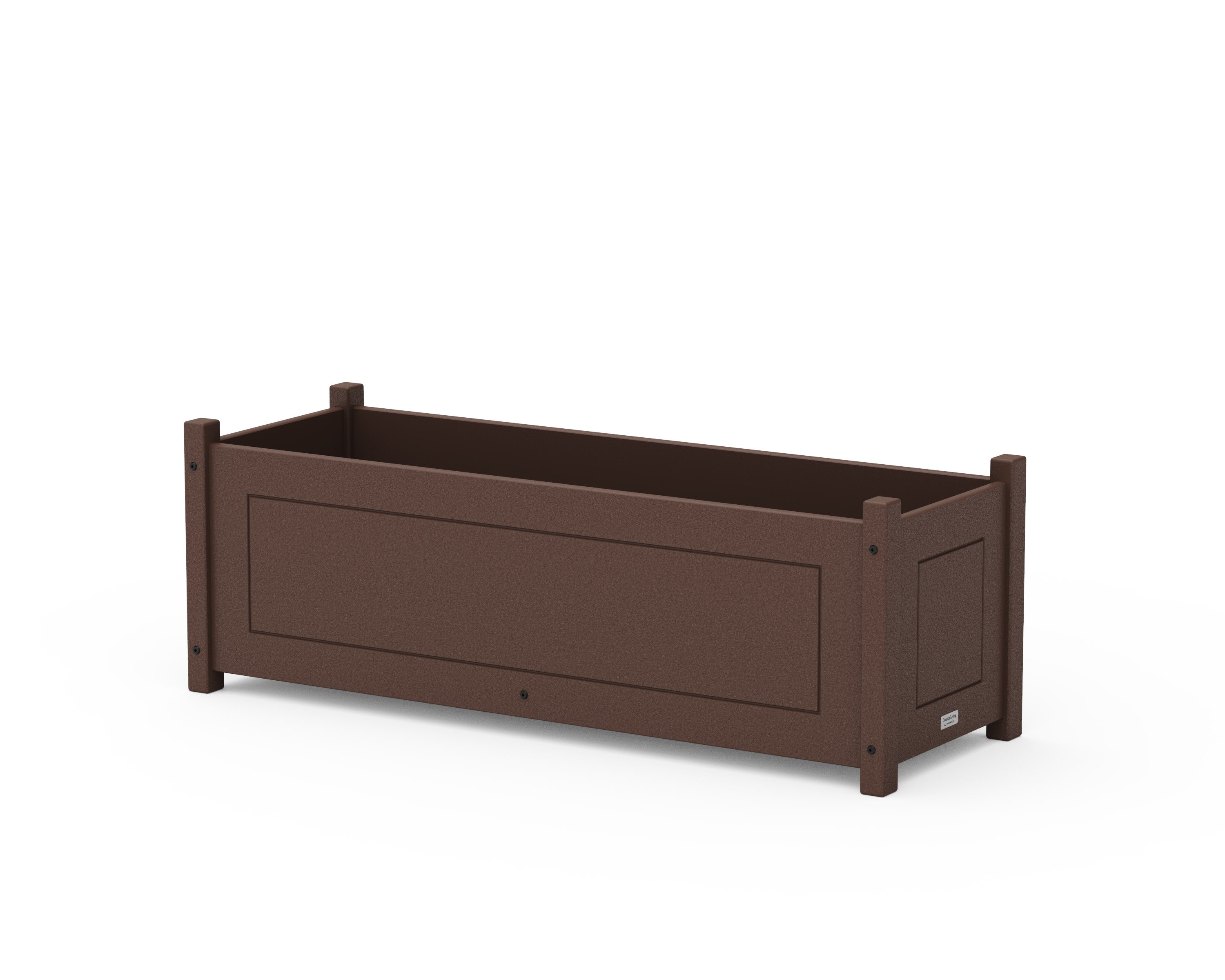 Country Living Rectangle Triple Planter Box in Mahogany