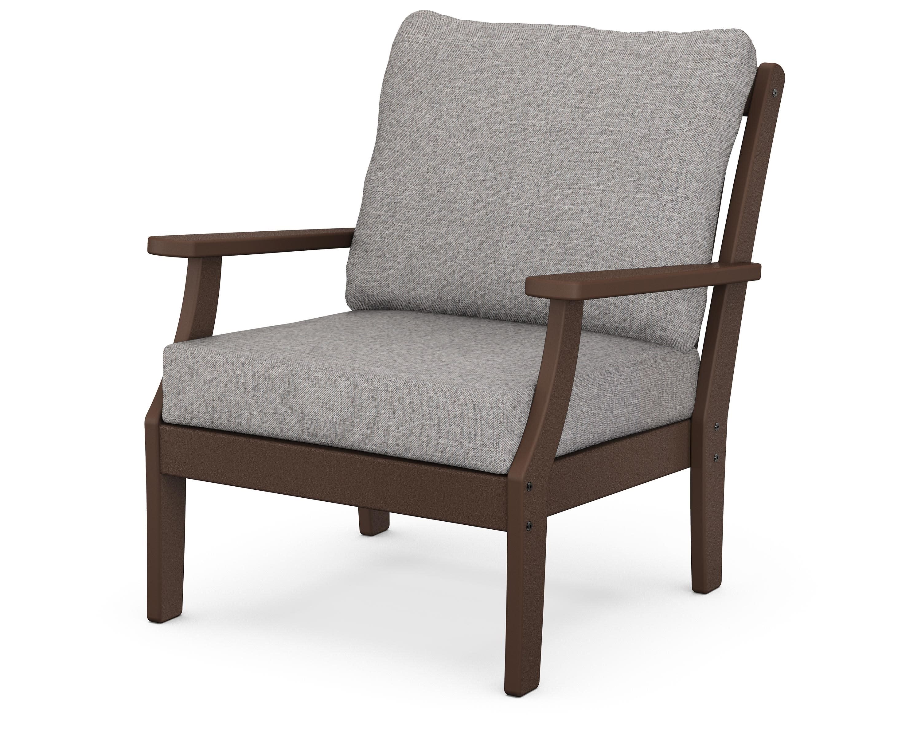 Braxton Deep Seating Chair in Mahogany / Grey Mist