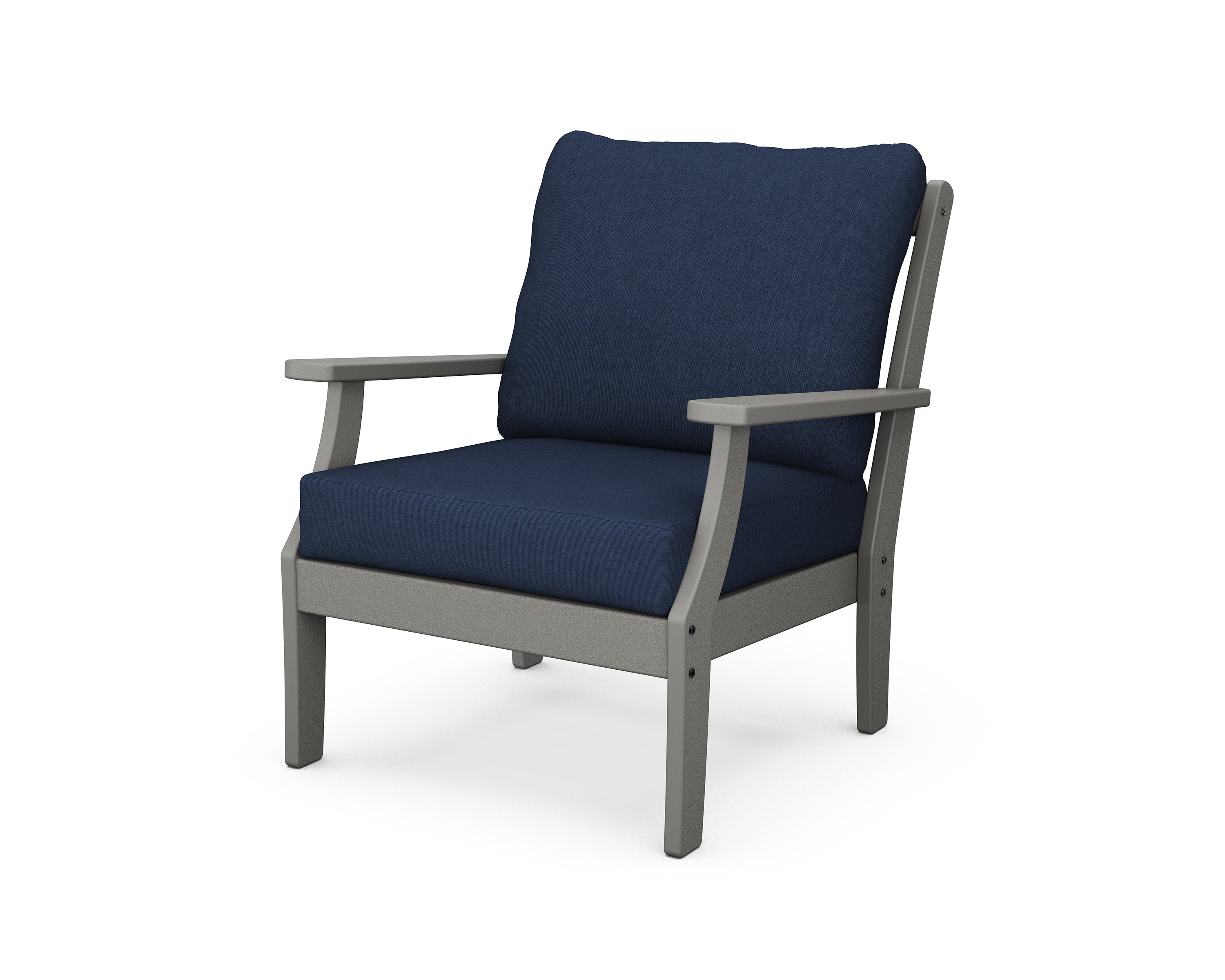 Braxton Deep Seating Chair in Slate Grey / Spectrum Indigo