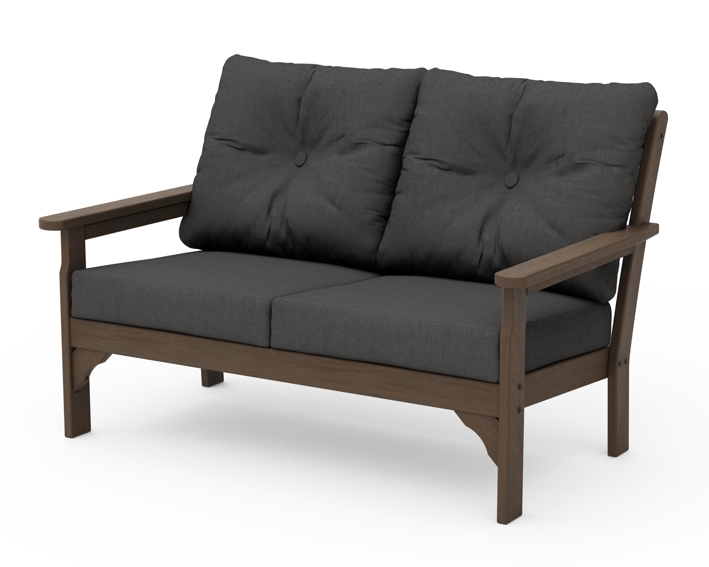 Vineyard Deep Seating Loveseat in Kona / Spectrum Carbon