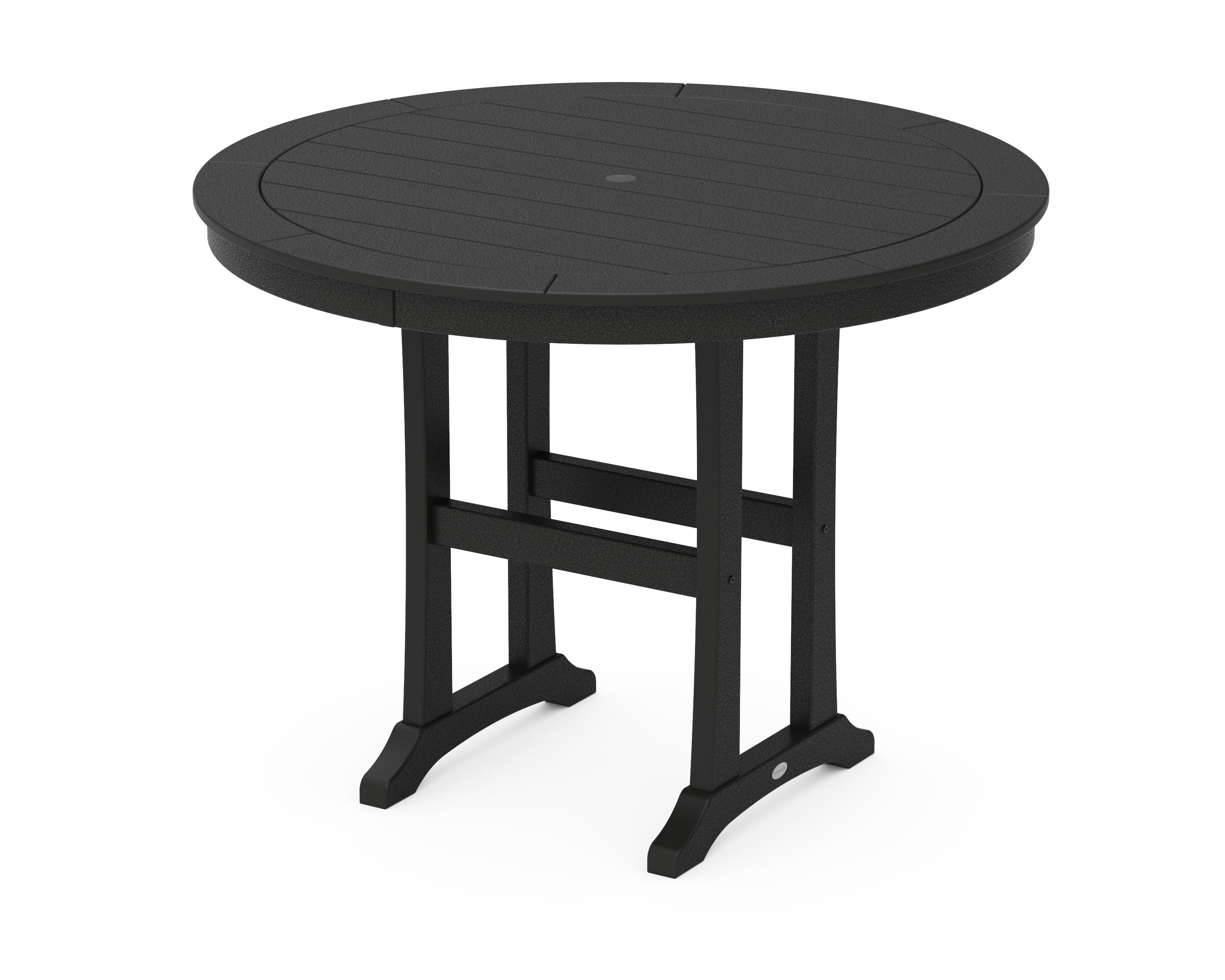 Nautical Trestle 48" Round Counter Table in Black