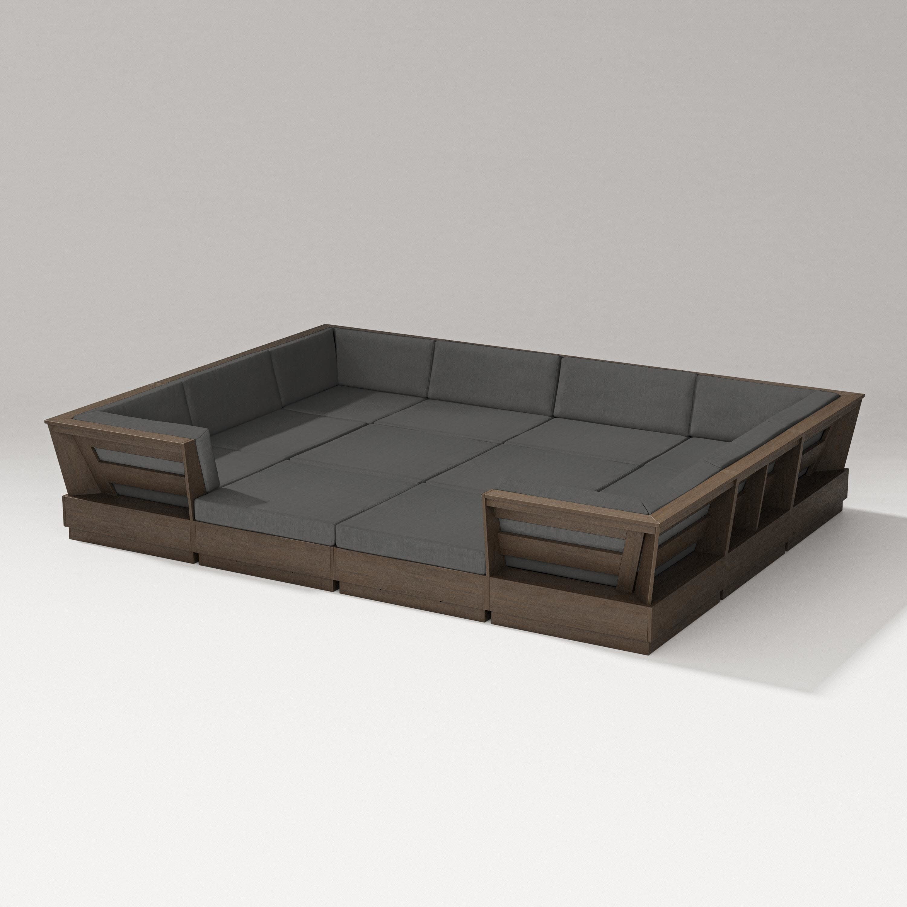 Elevate 12-Piece Pit Sectional in Kona / Spectrum Carbon