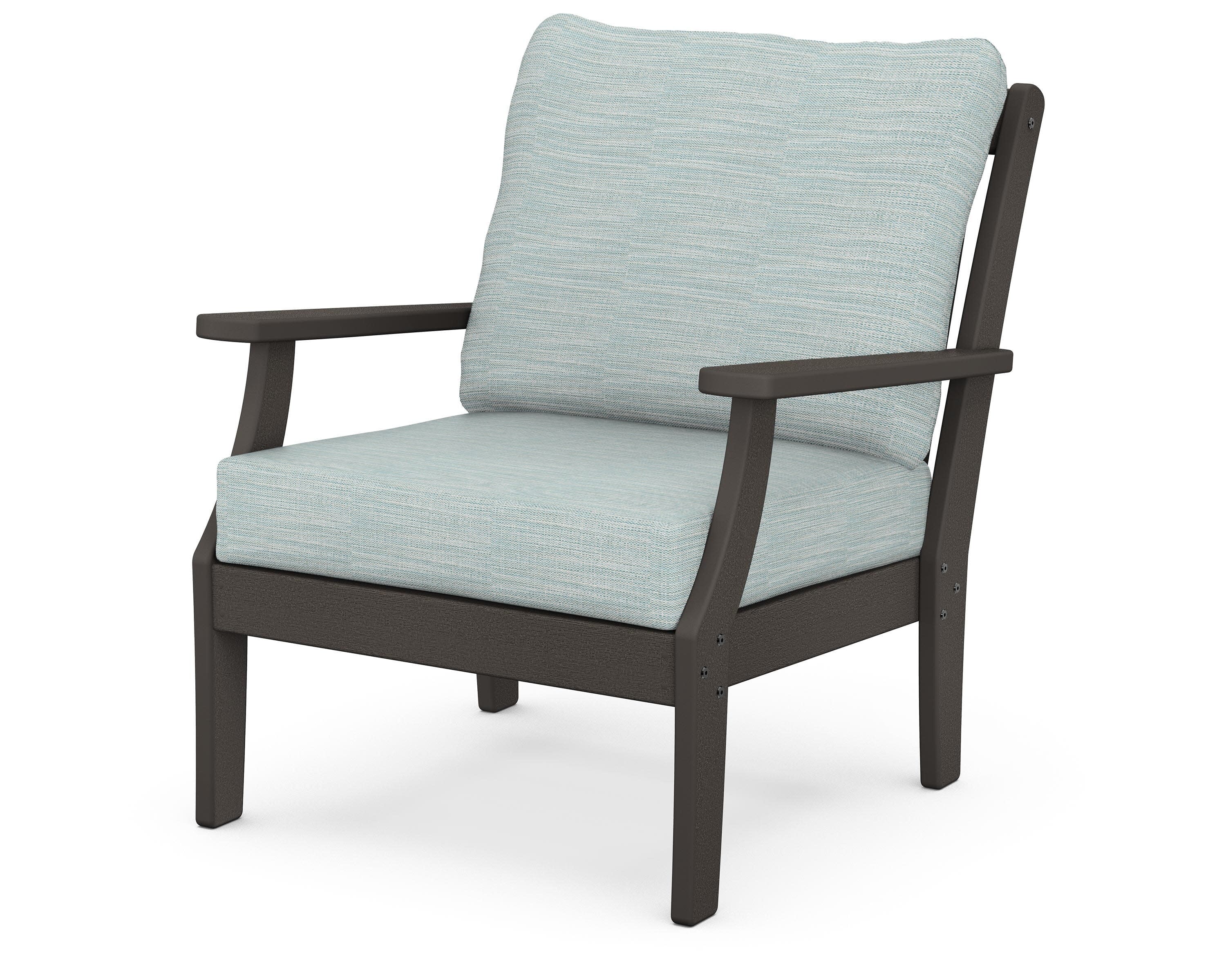 Braxton Deep Seating Chair in Vintage Coffee / Soothe Mist