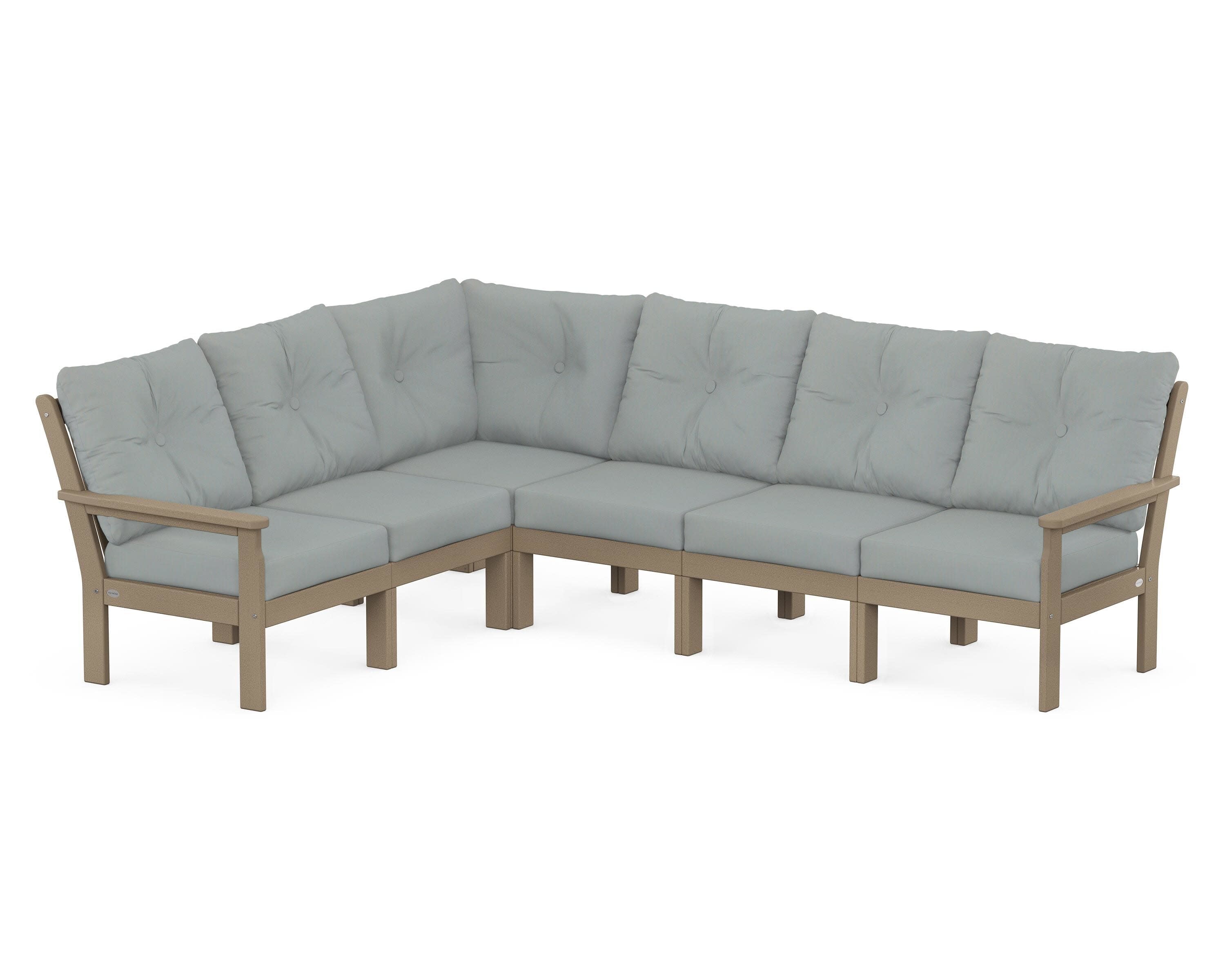 Vineyard 6-Piece Sectional in Vintage Sahara / Spa
