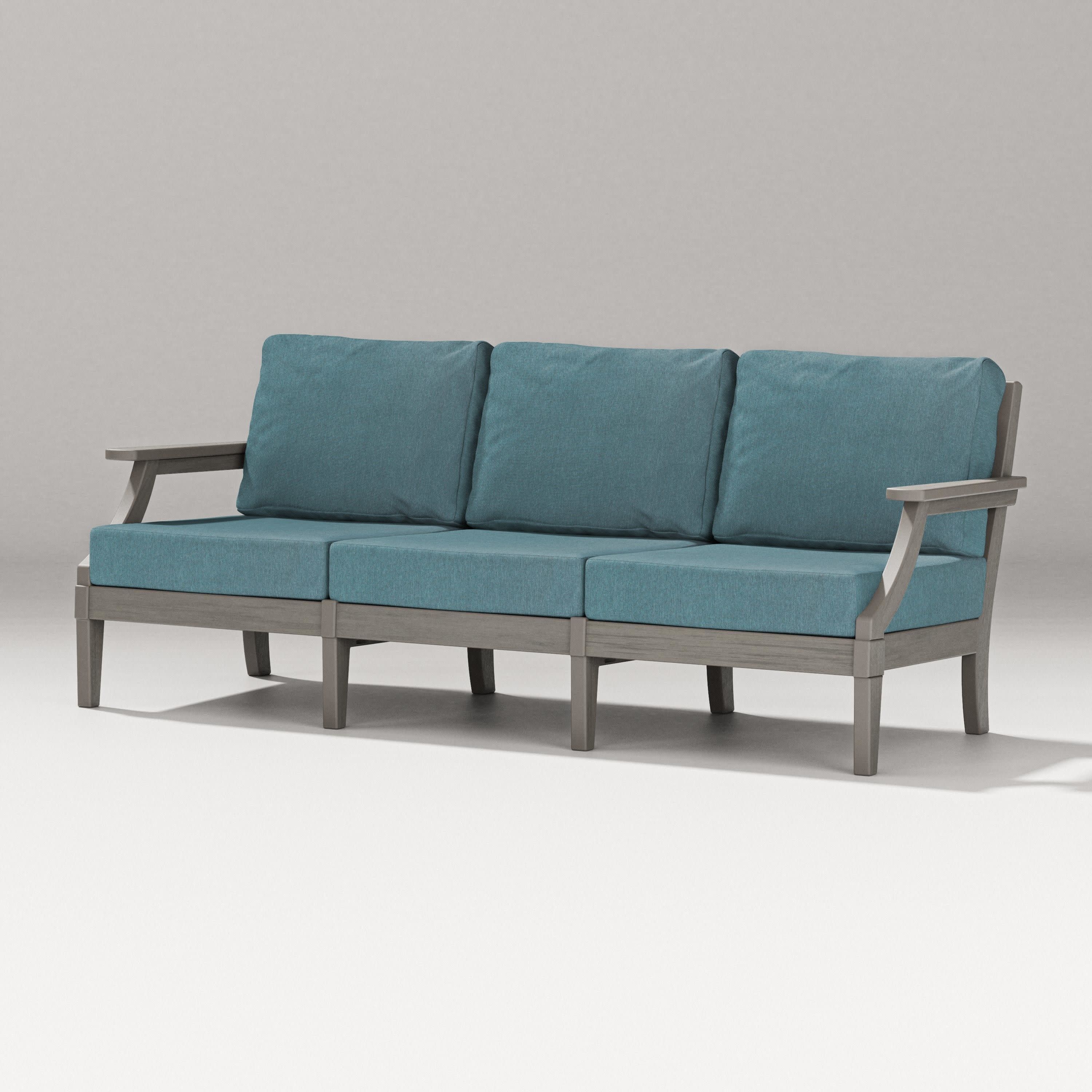 Estate Sofa in Driftwood / Ocean Teal