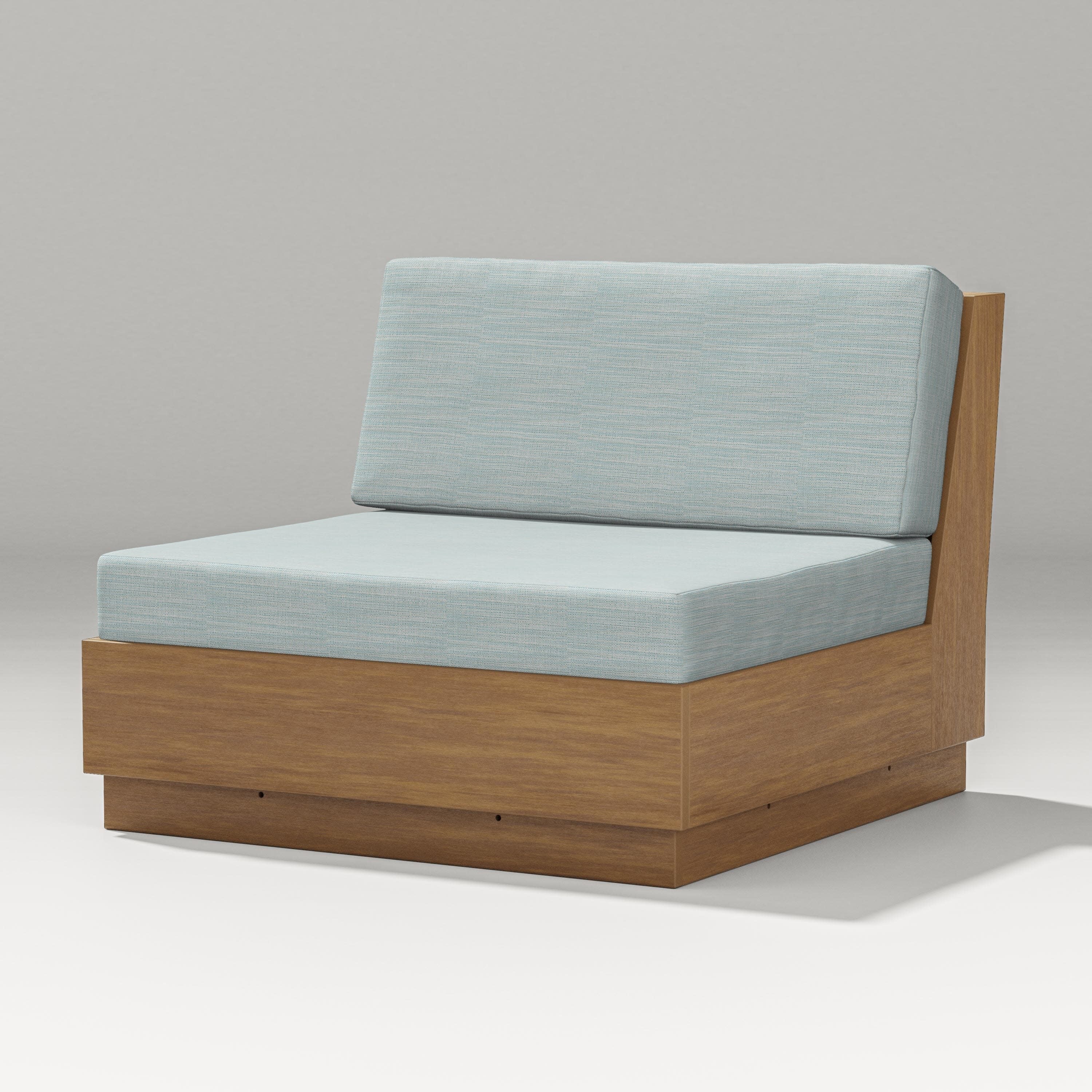 Elevate Modular Armless Chair in Natural / Soothe Mist