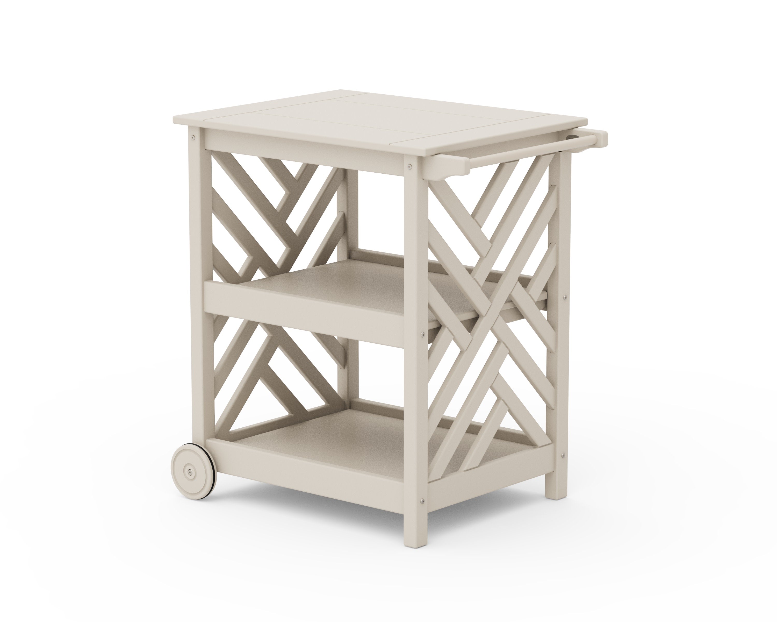 Chippendale Bar Cart in Sand