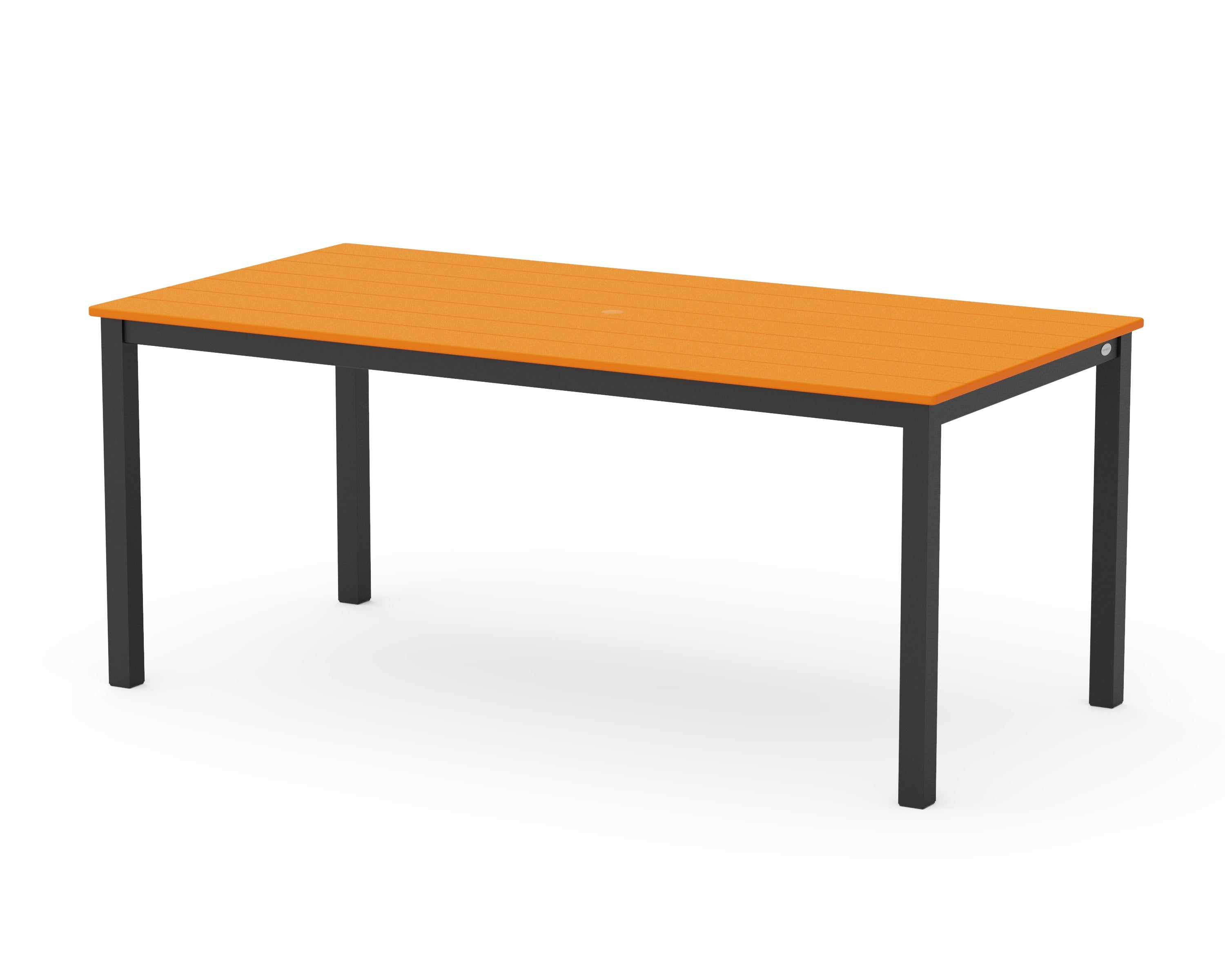Main Street 36" x 72" Dining Table in Black / Tangerine