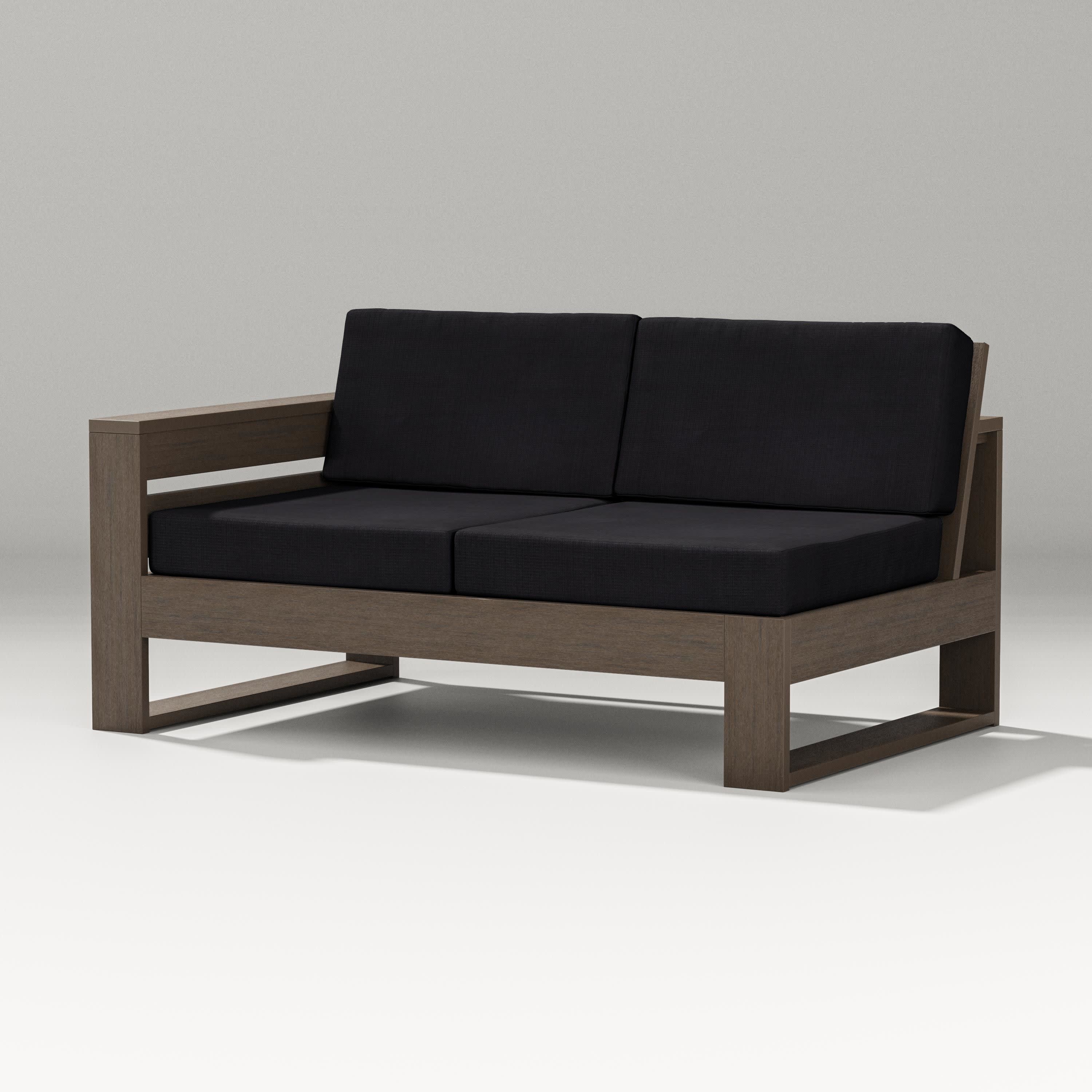 Latitude Modular Left Arm Loveseat in Kona / Midnight Linen