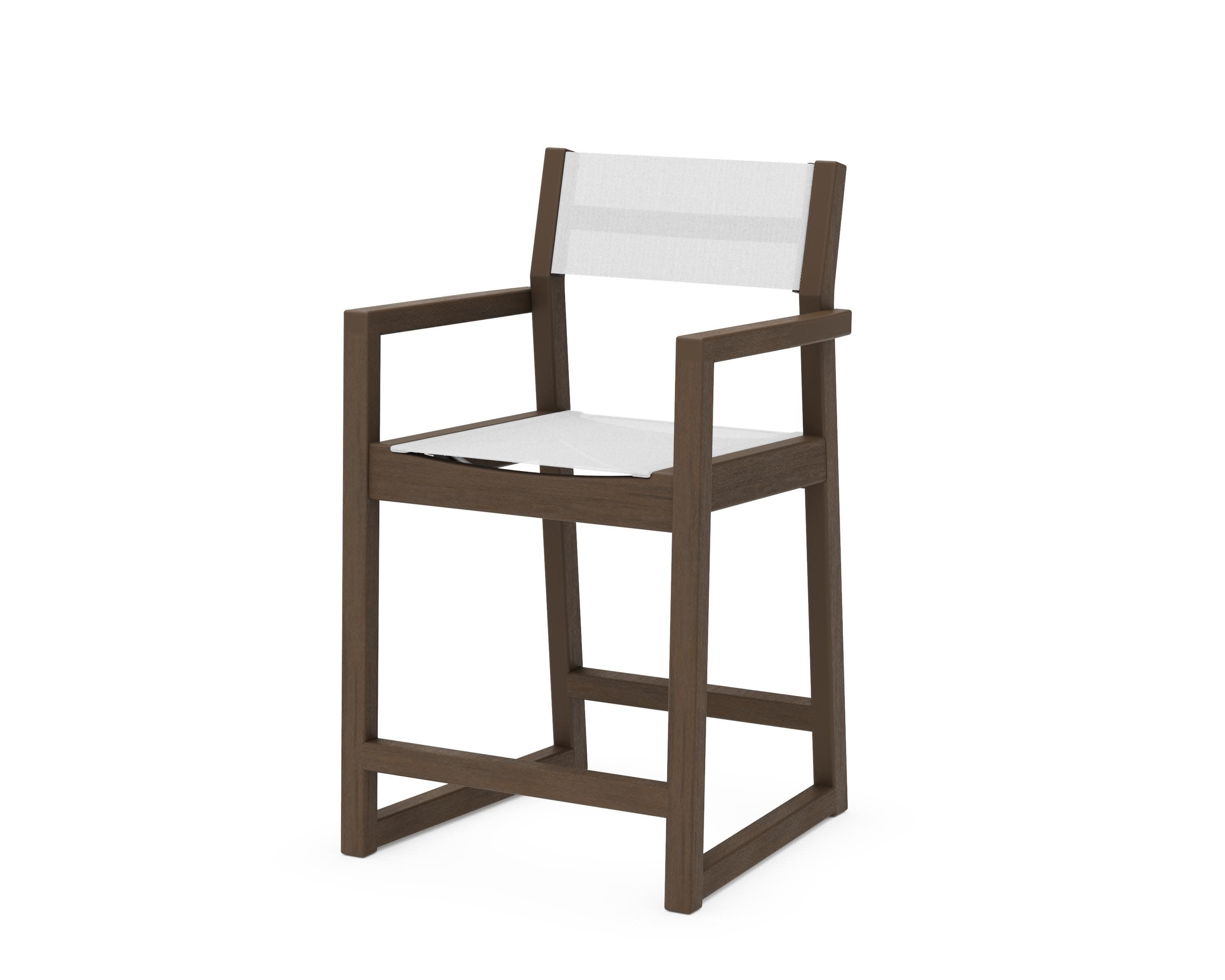 EDGE Sling Counter Arm Chair in Kona / White Sling