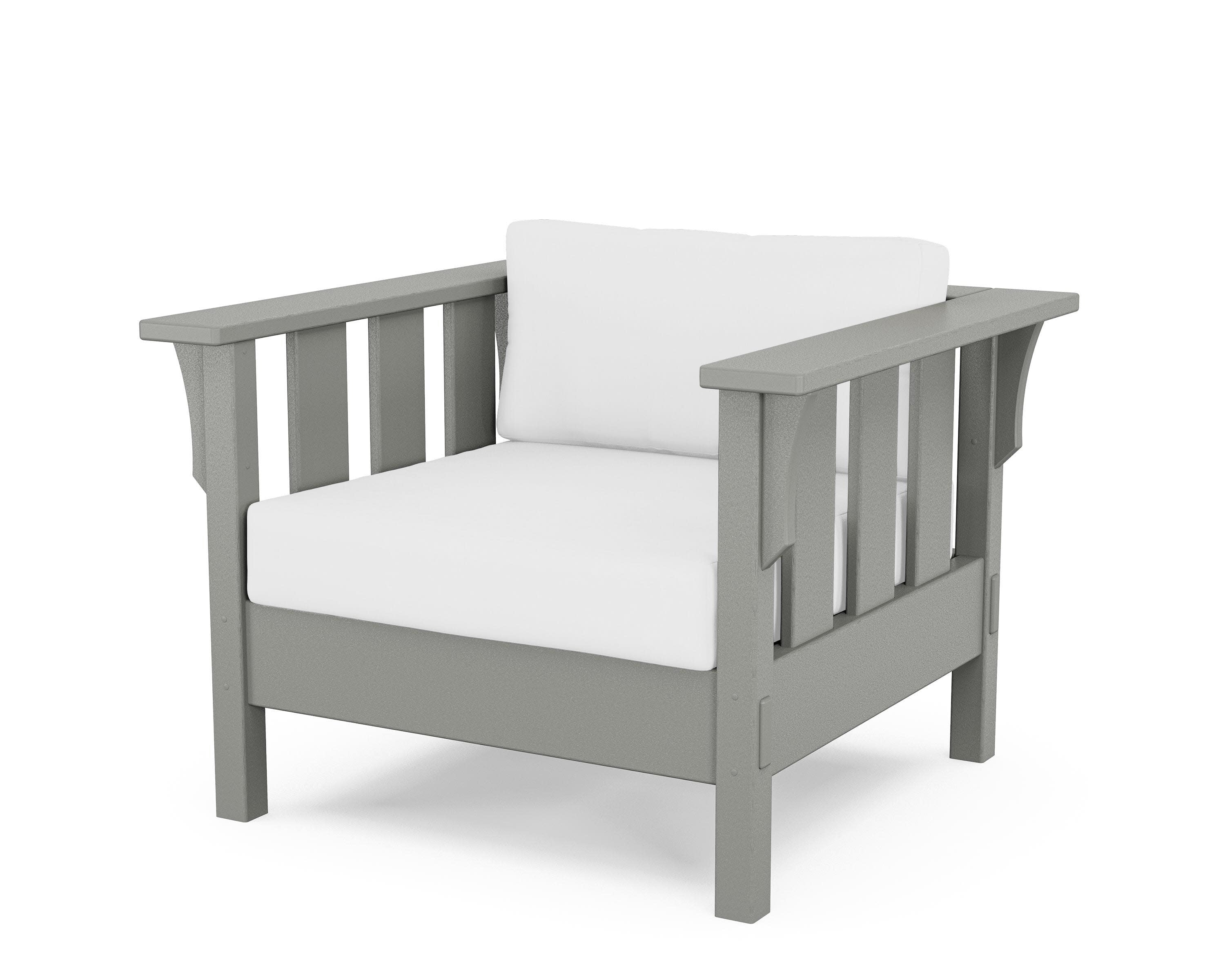 Acadia Deep Seating Chair in Slate Grey / Natural