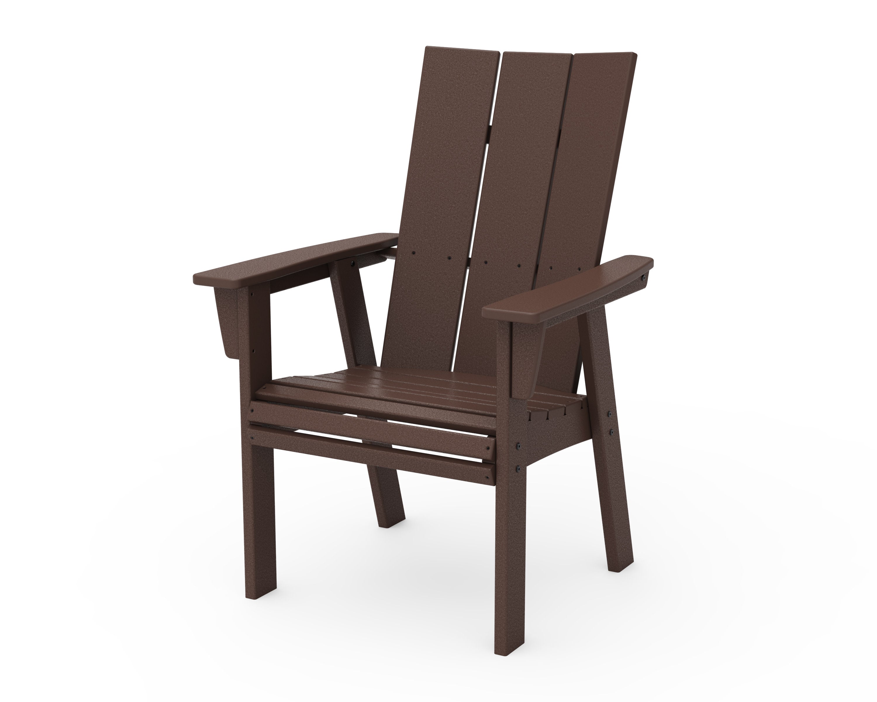 Modern Curveback Adirondack Dining Chair in Mahogany