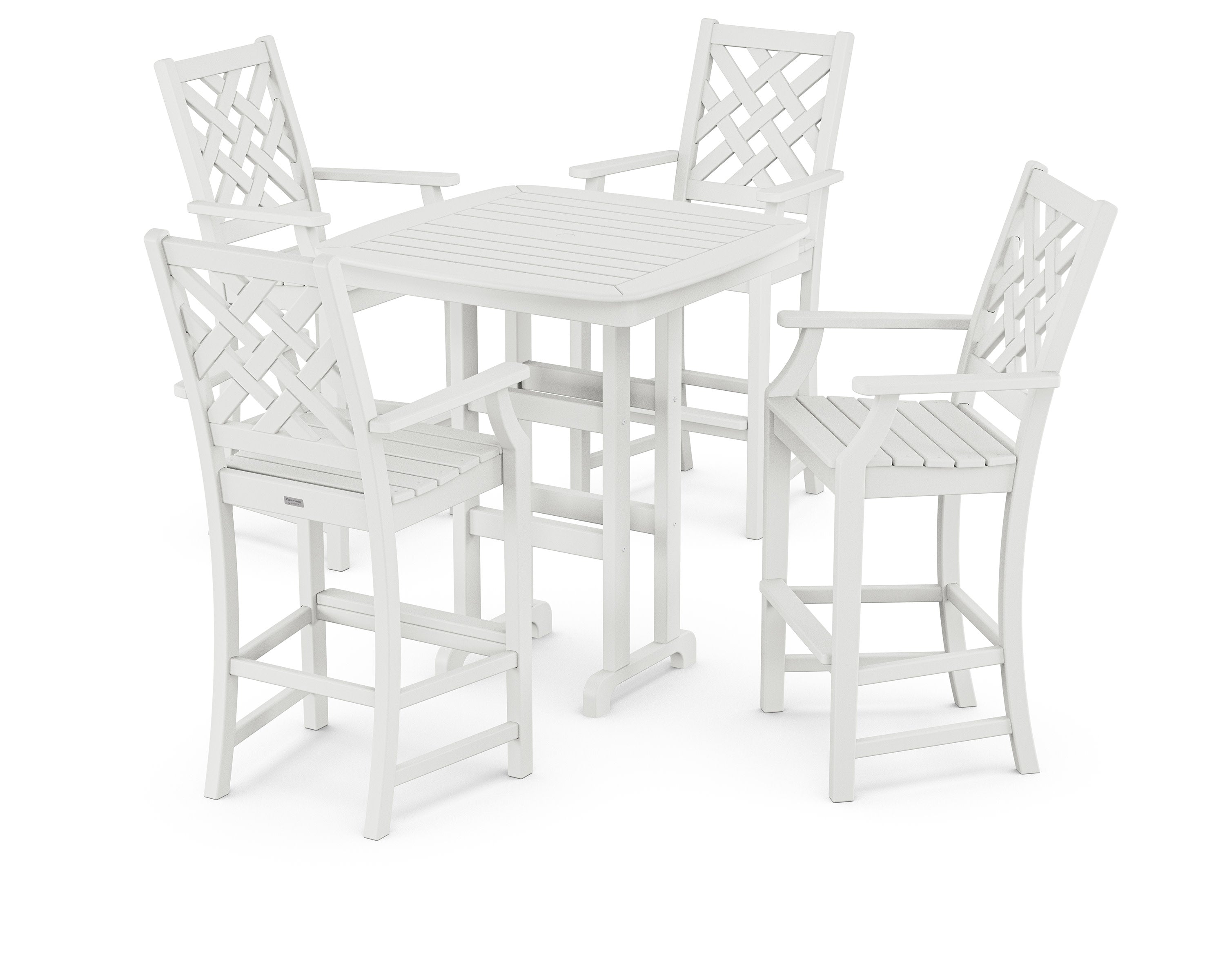 Wovendale 5-Piece Bar Set in White