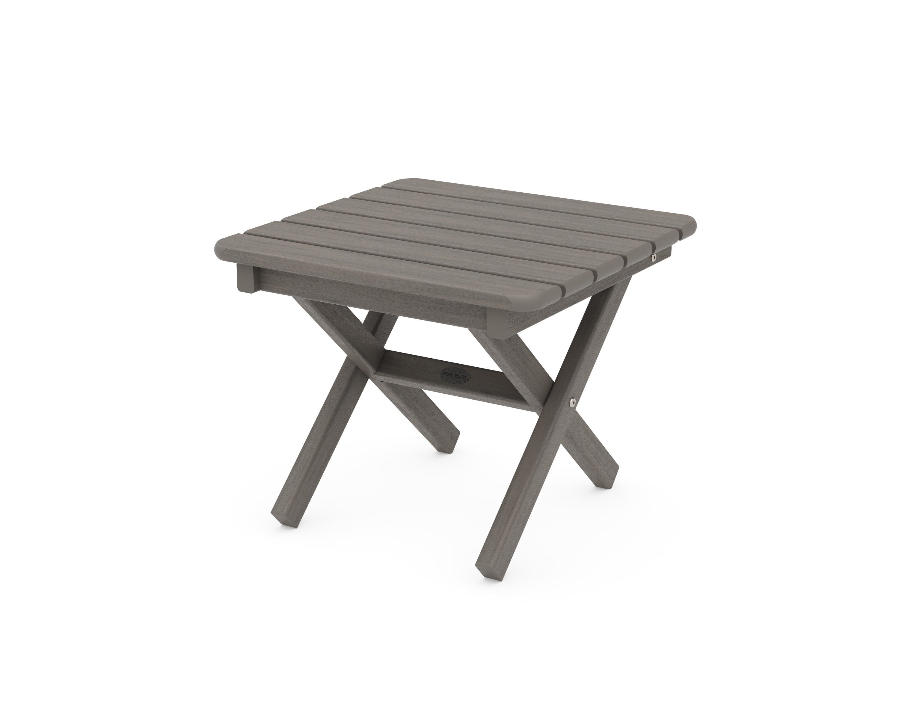 Square 18" Folding Side Table in Driftwood