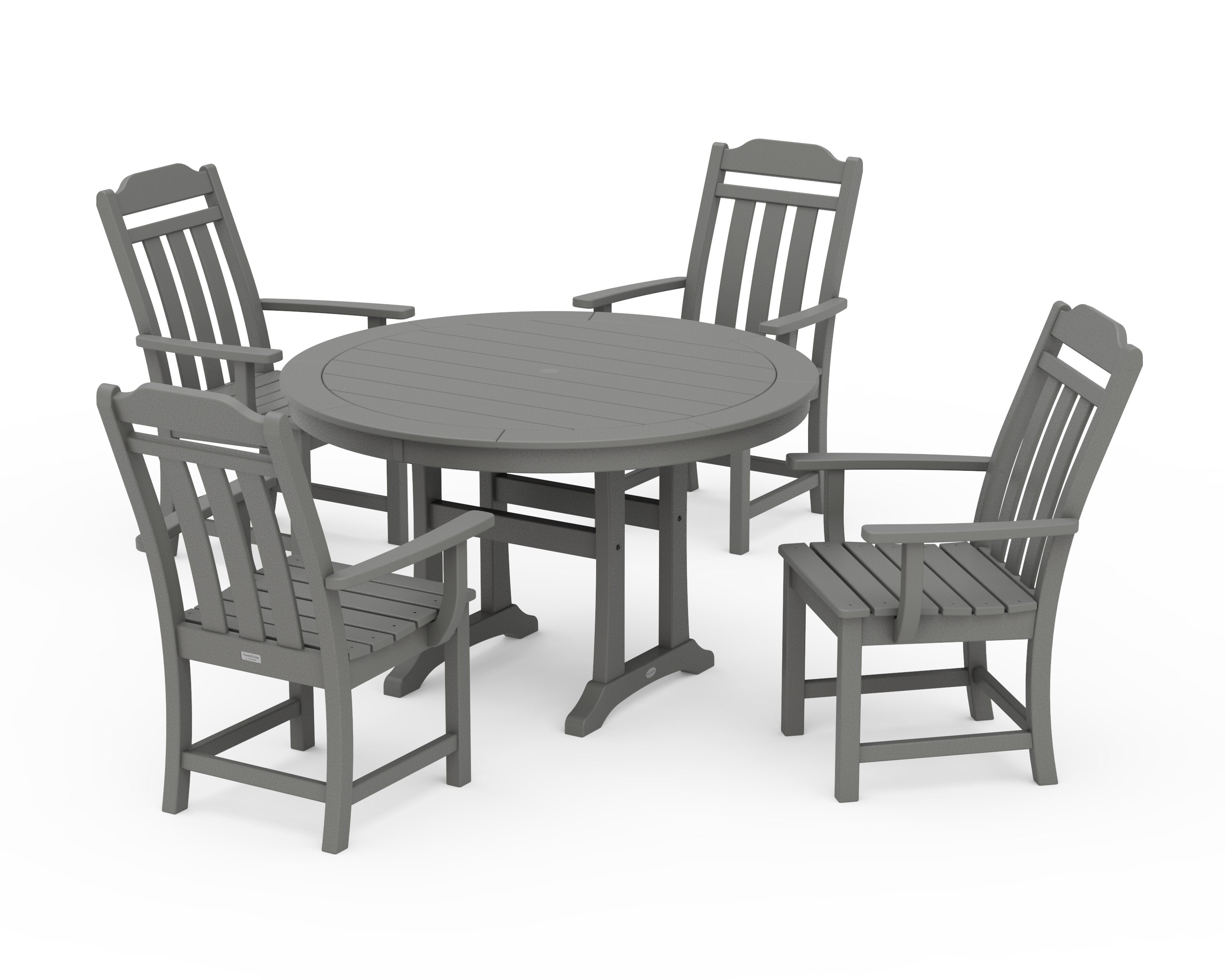 Cottage 5-Piece Round Dining Set with Trestle Legs