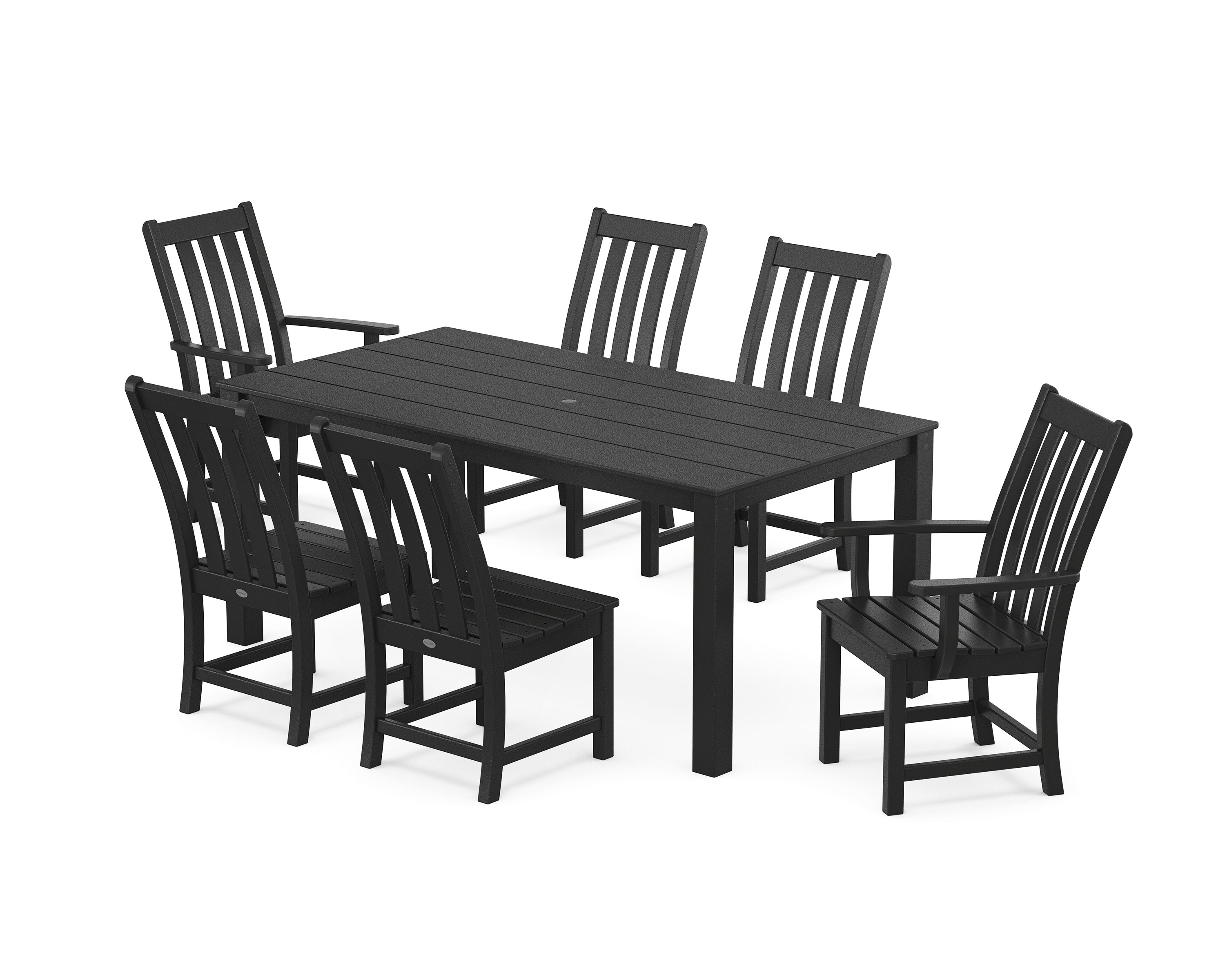 Vineyard 7-Piece Parsons Dining Set in Black