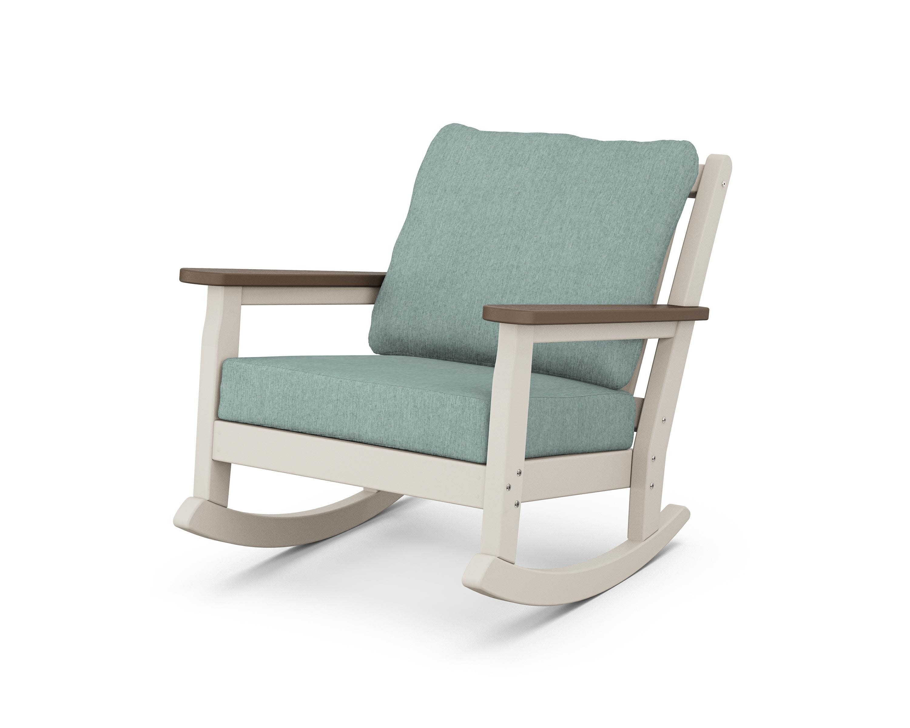 Chippendale Deep Seating Rocking Chair in Sand / Kona / Glacier Spa