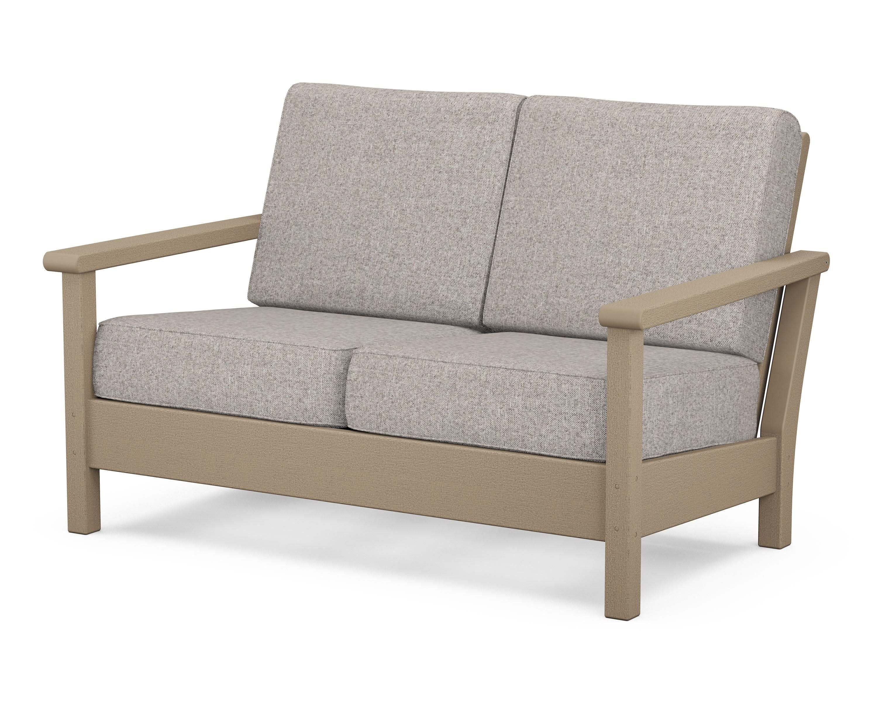 Harbour Deep Seating Loveseat in Vintage Sahara / Weathered Tweed