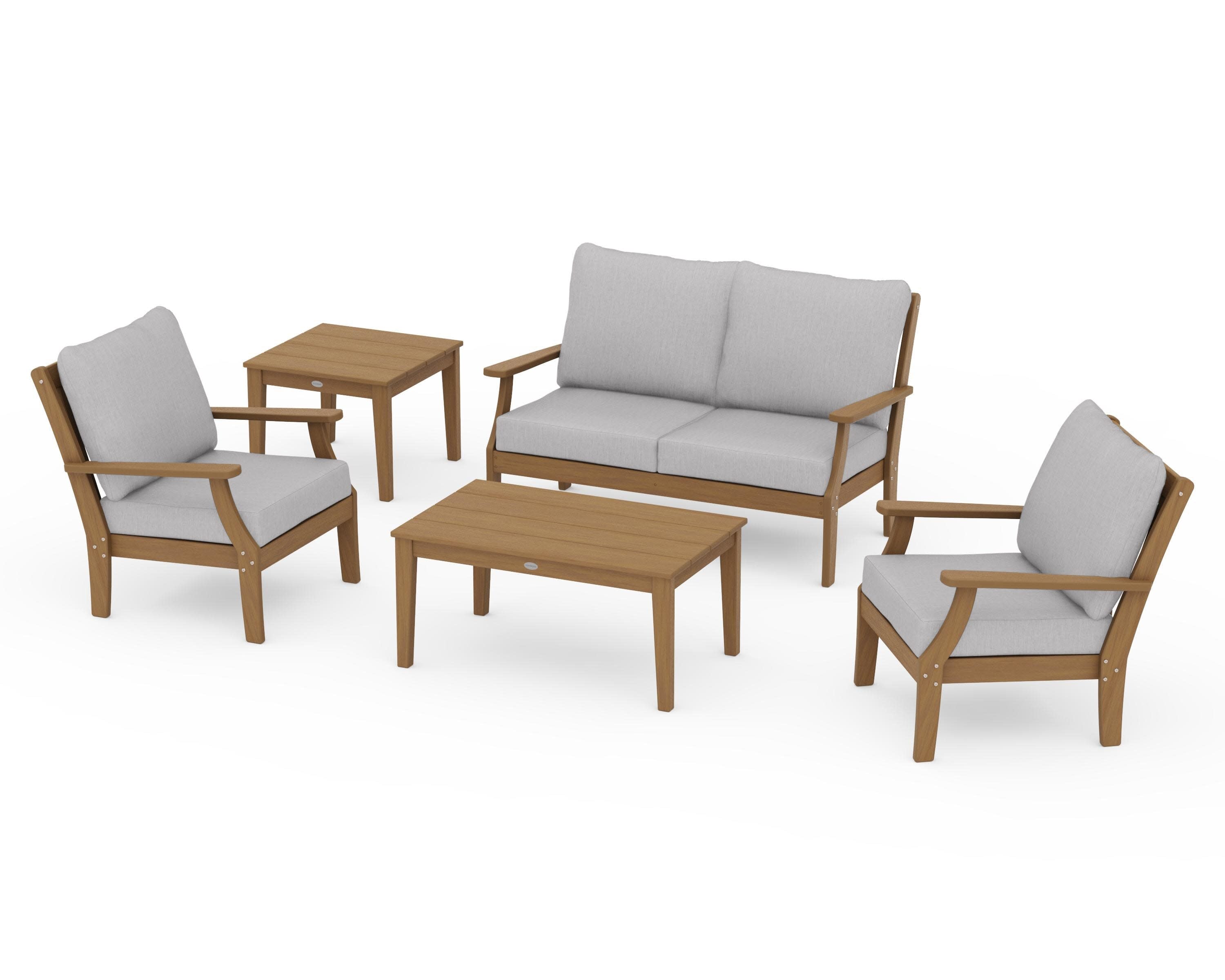 Braxton 5-Piece Deep Seating Set in Natural / Granite