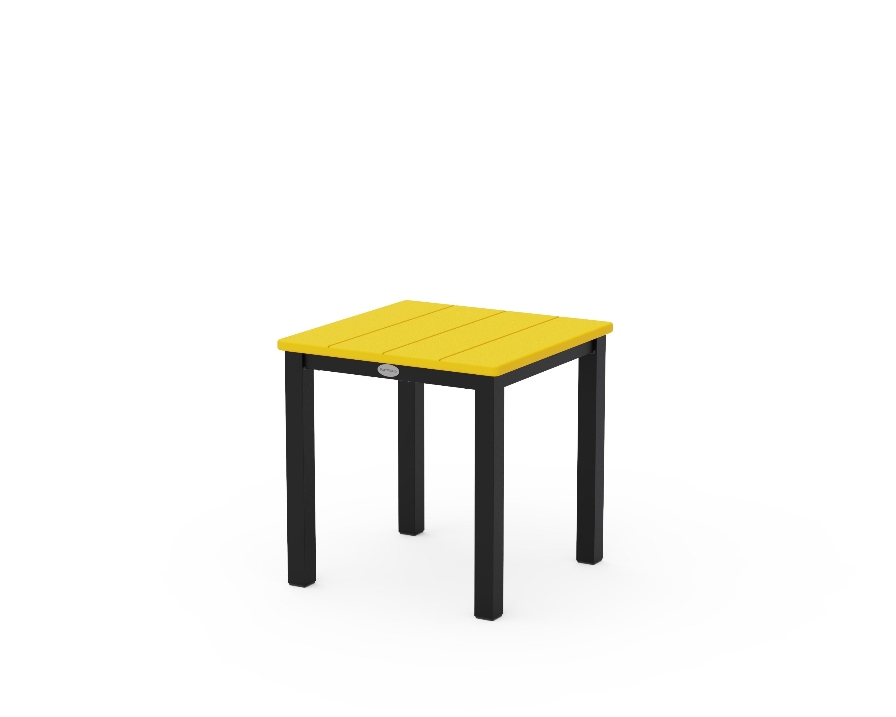 Main Street 18" Side Table in Black / Lemon