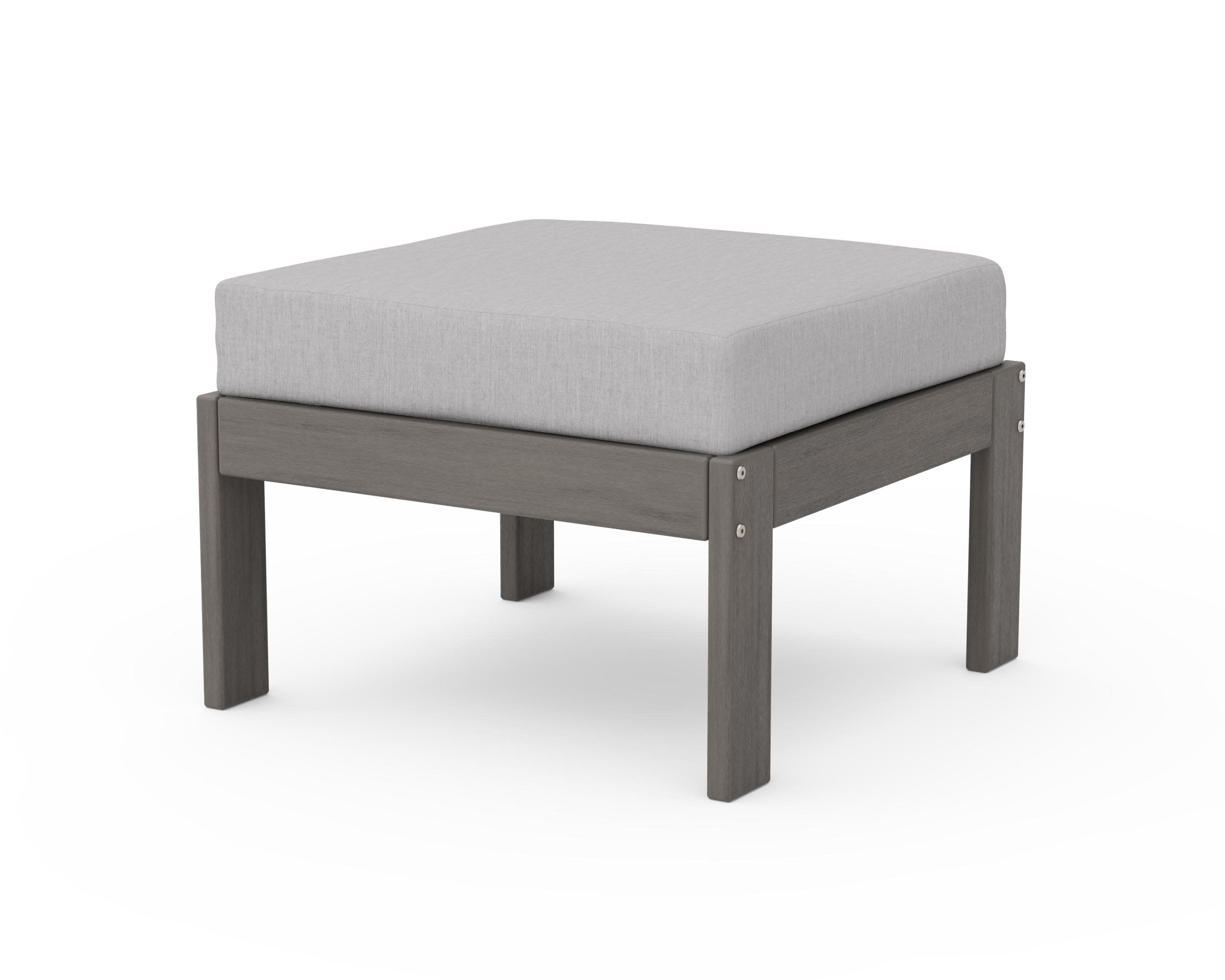 Vineyard Modular Ottoman in Driftwood / Granite