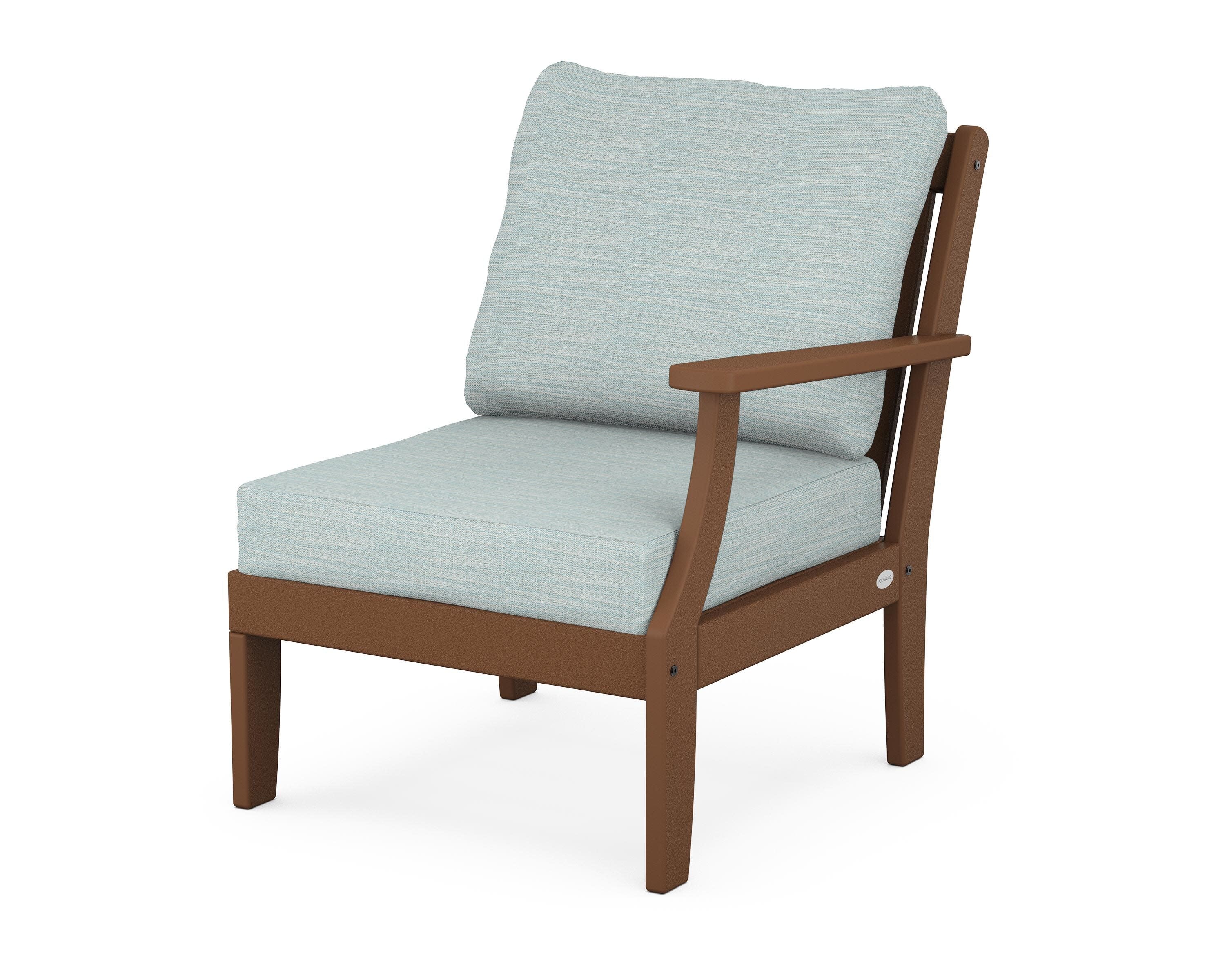 Braxton Modular Right Arm Chair in Teak / Soothe Mist