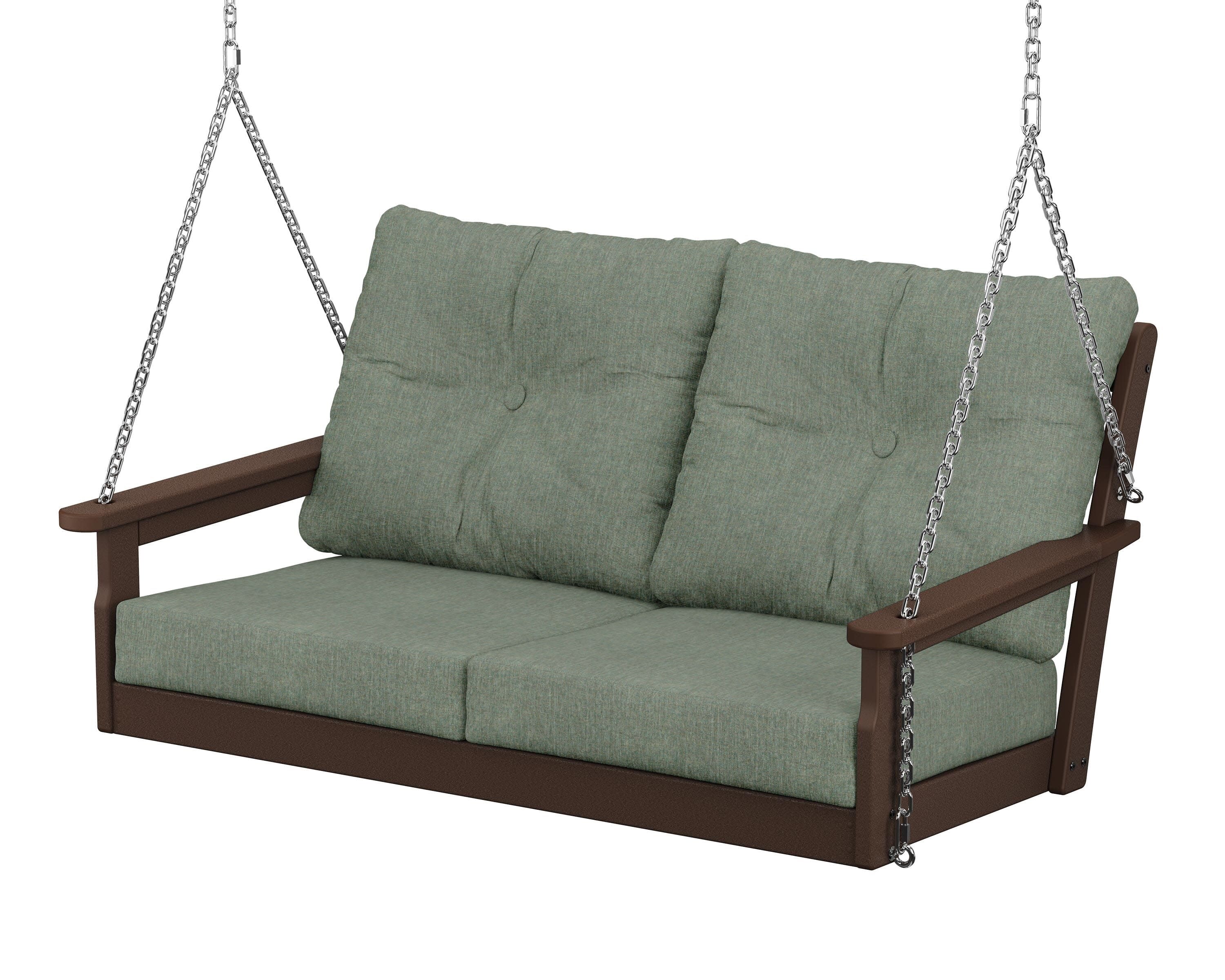 Vineyard Deep Seating Swing in Mahogany / Cast Sage