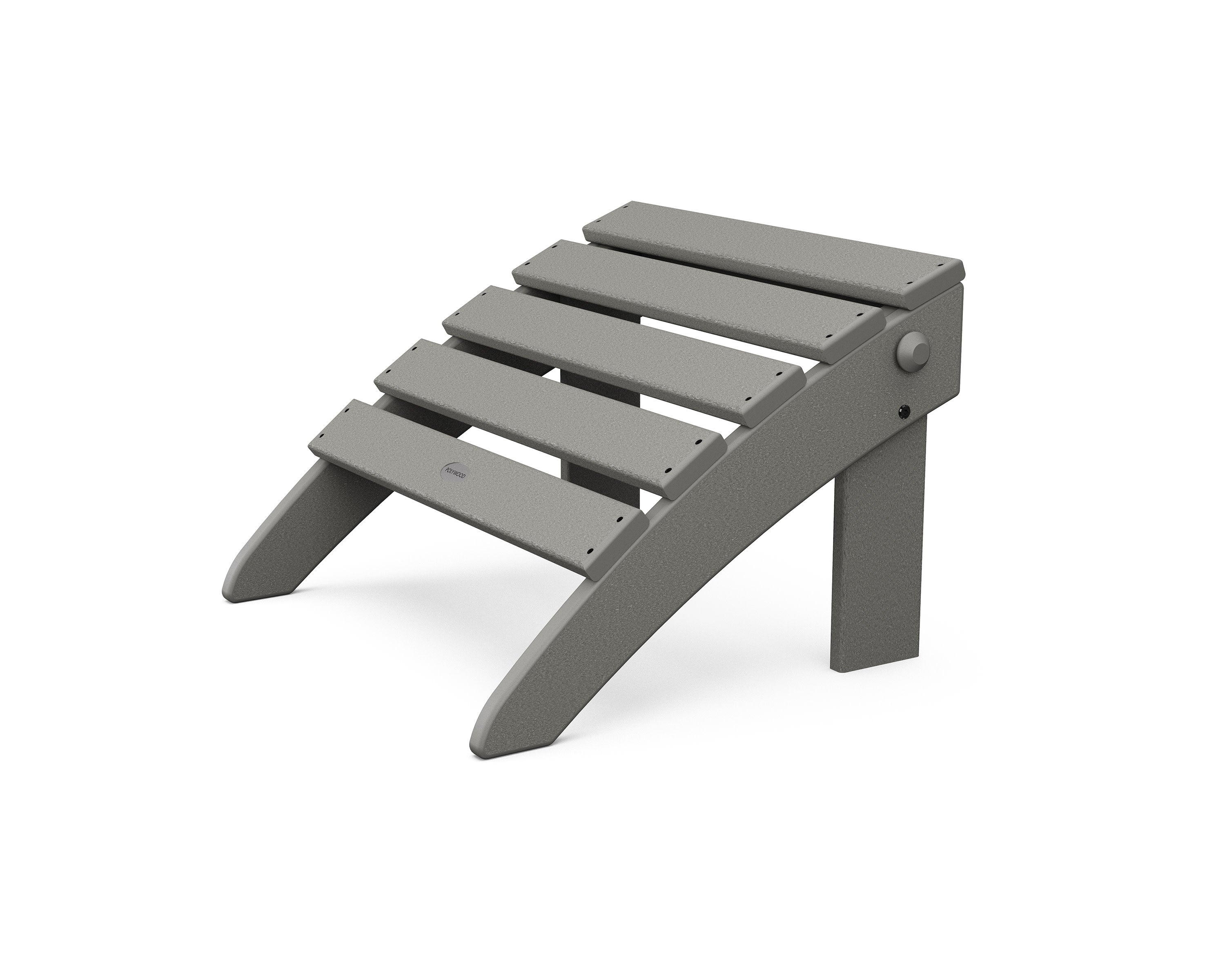 Classic Adirondack Folding Ottoman in Slate Grey