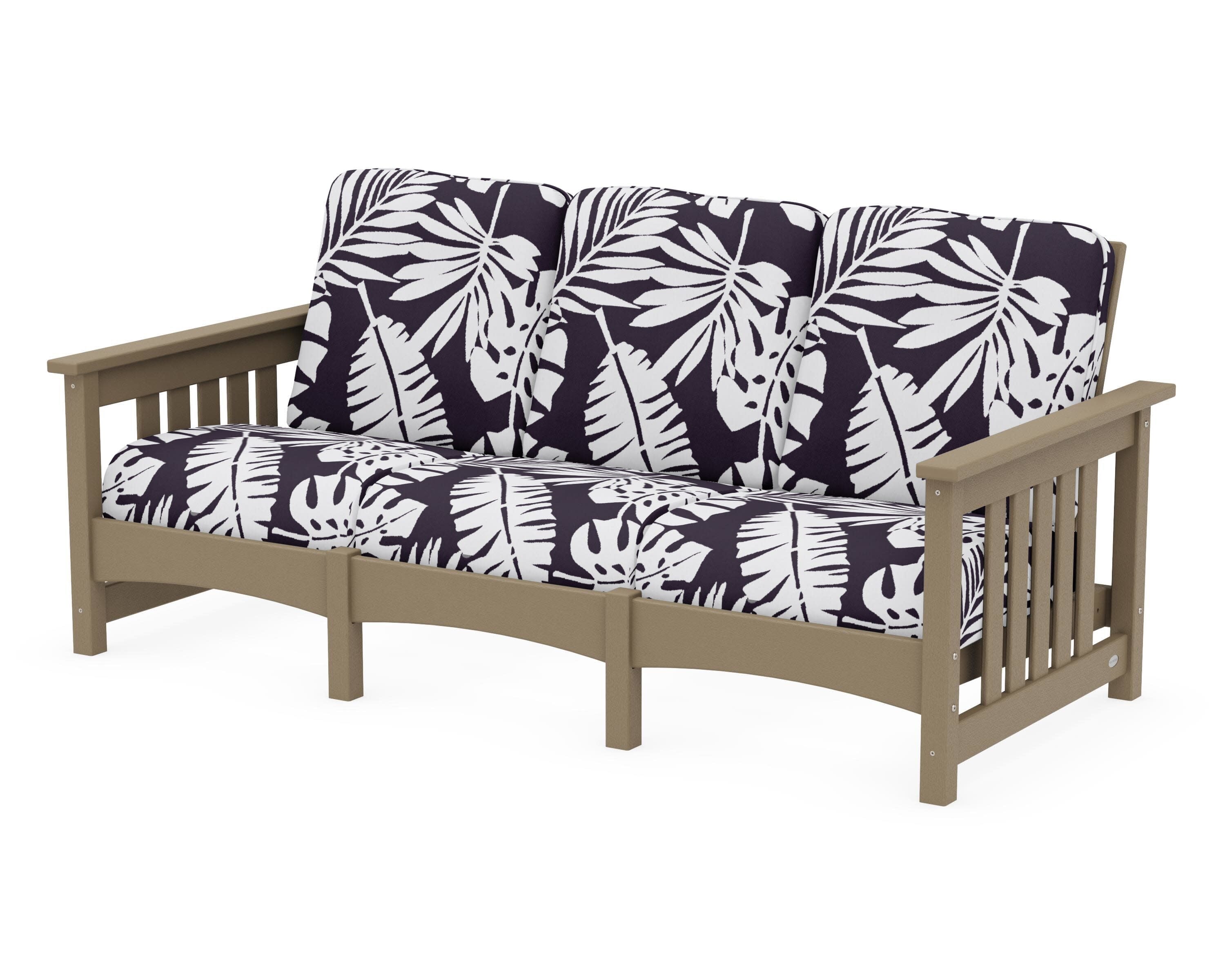Club Mission Sofa in Vintage Sahara / Leaf Navy