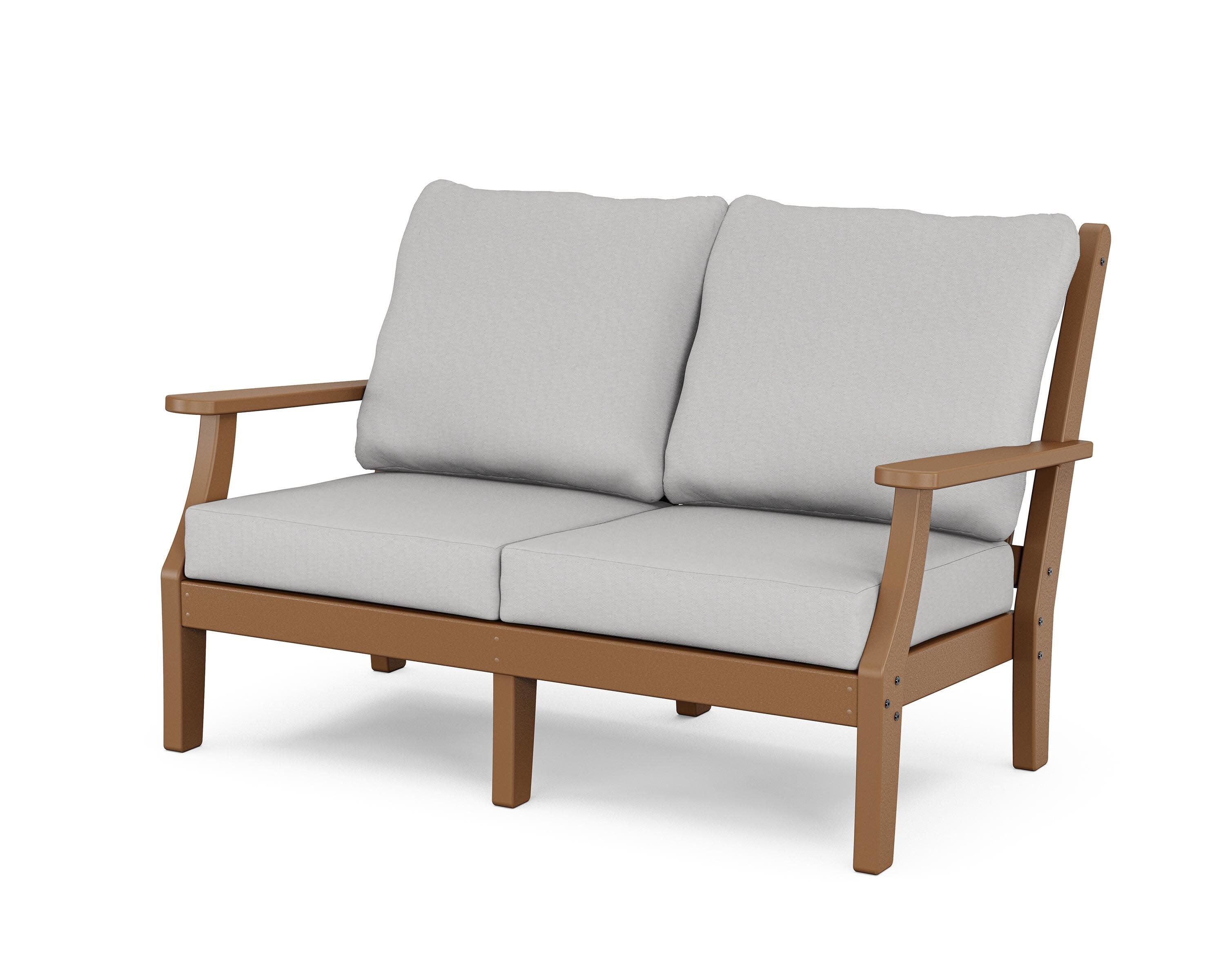 Wovendale Deep Seating Loveseat in Teak / Diamond in the Rough