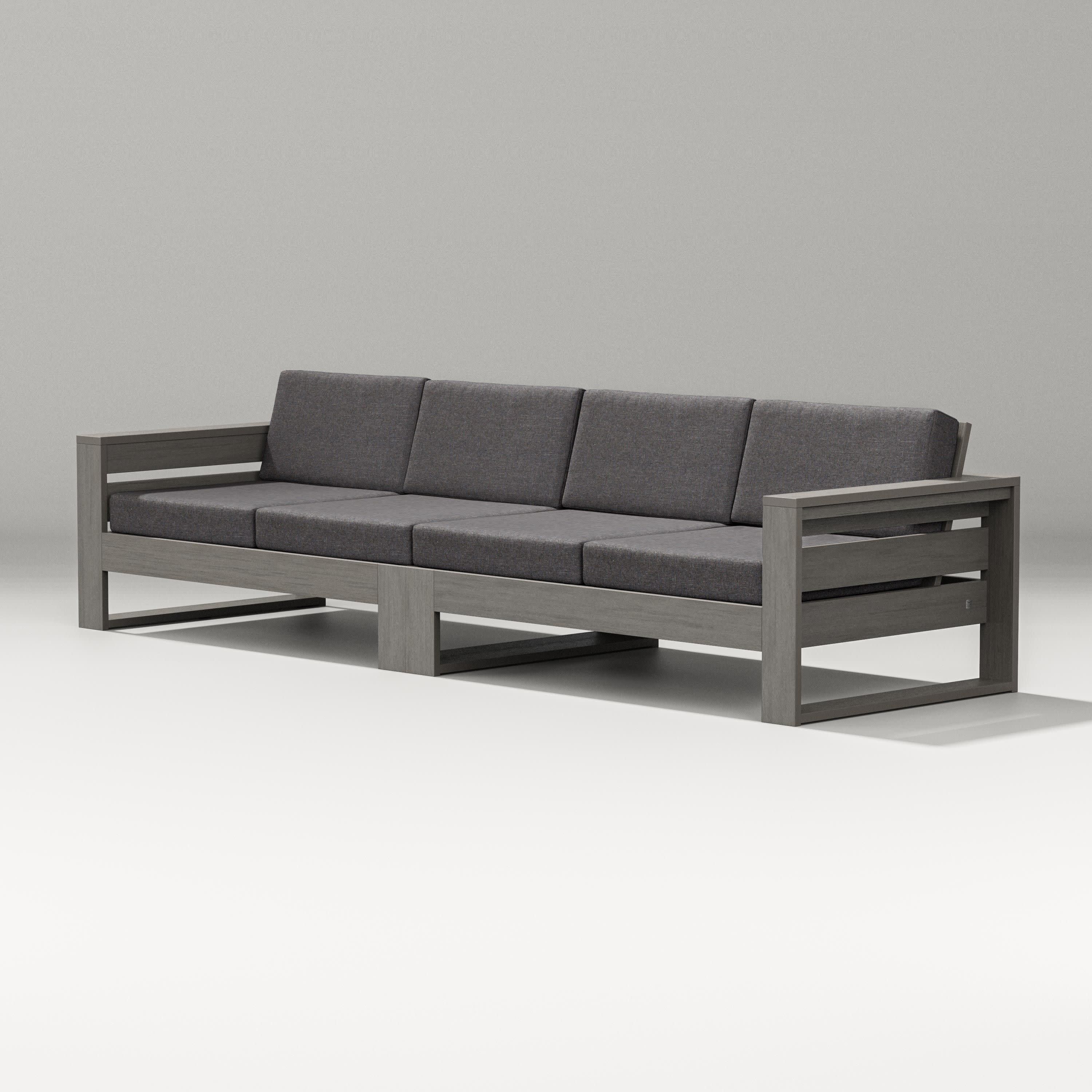 Latitude Straight Sectional in Driftwood / Ash Charcoal