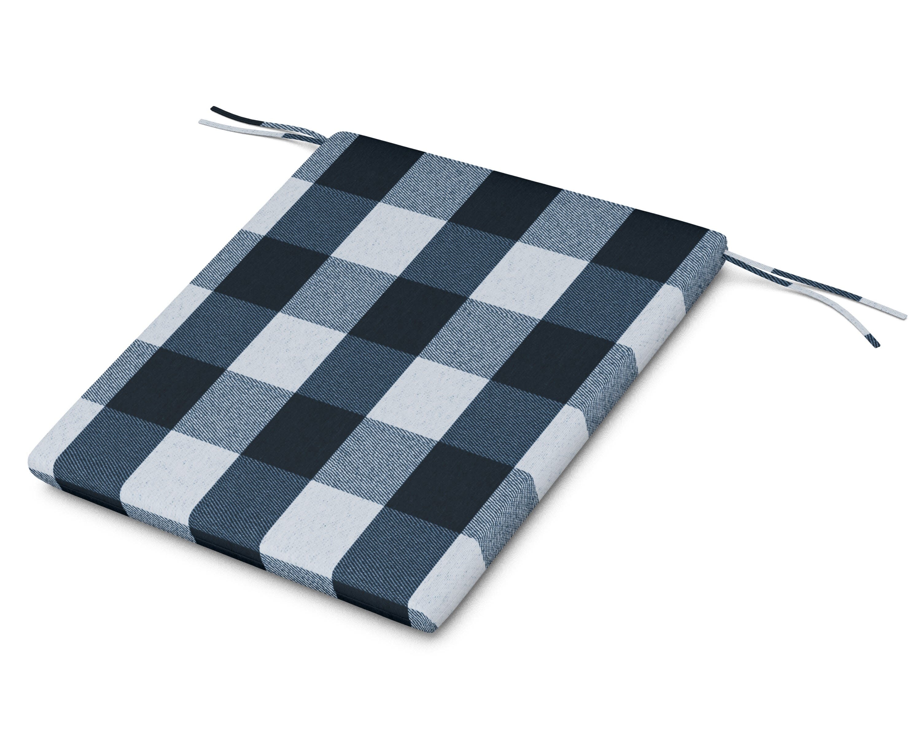 AL100 Seat Pad in Buffalo Plaid Marine Indigo