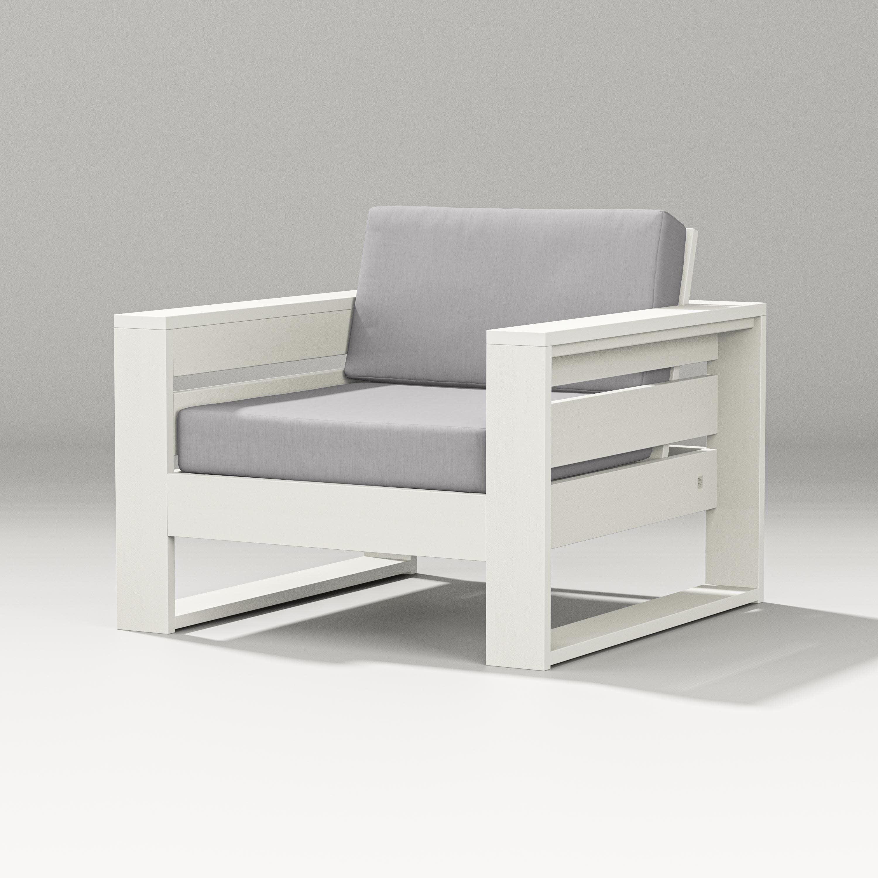 Latitude Lounge Chair in Vintage White / Granite