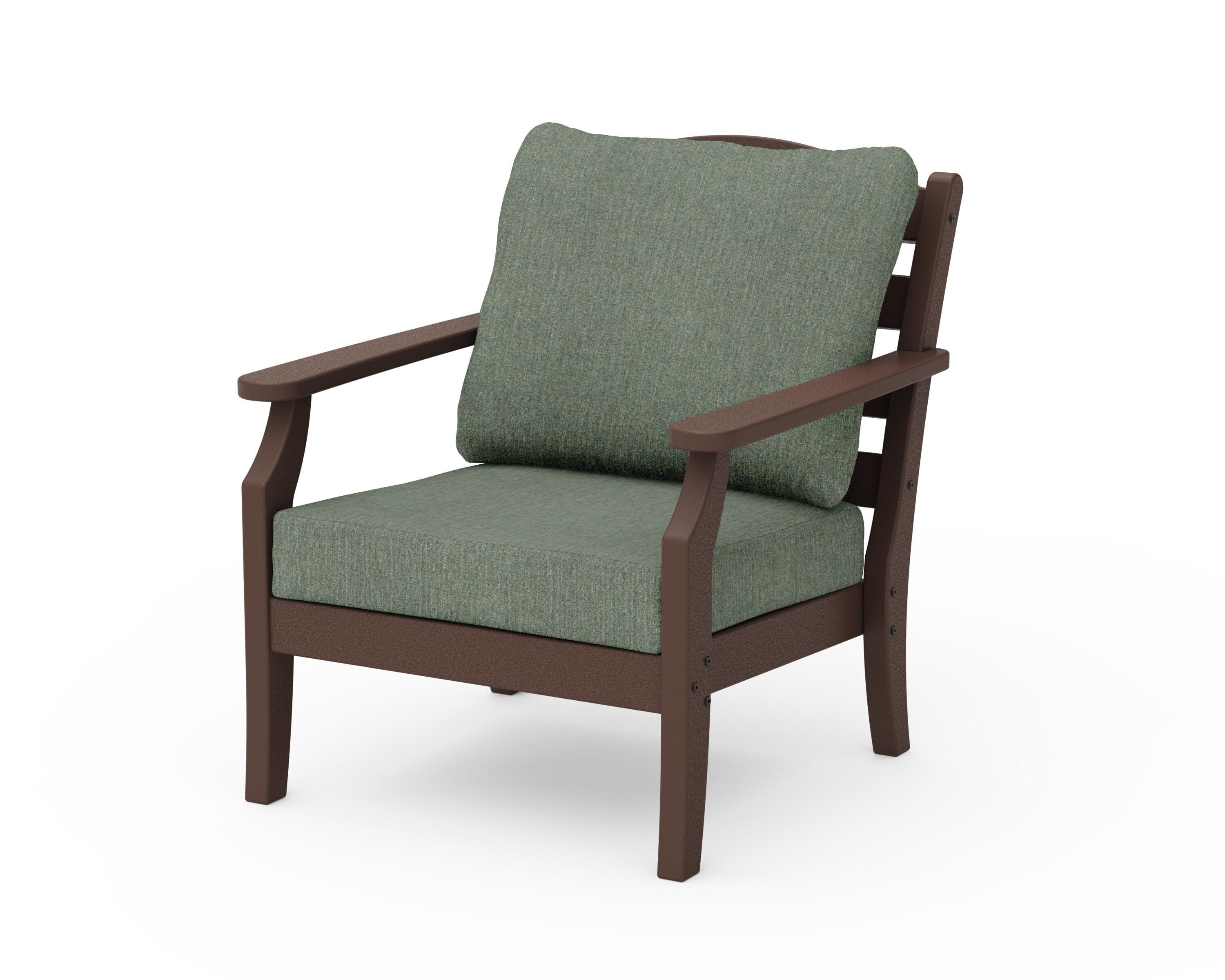 Savannah Deep Seating Chair in Mahogany / Cast Sage