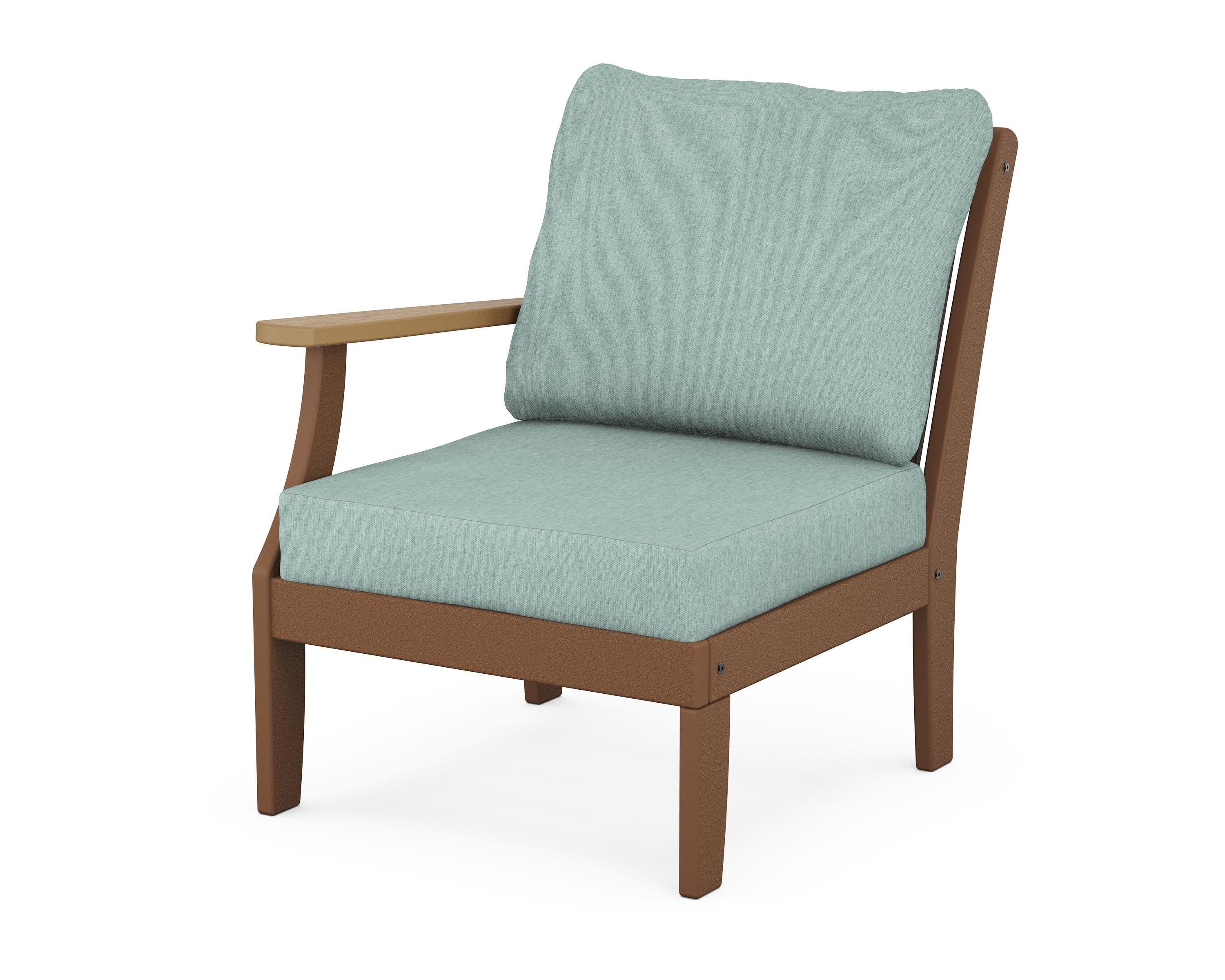 Braxton Modular Left Arm Chair in Teak / Natural / Glacier Spa
