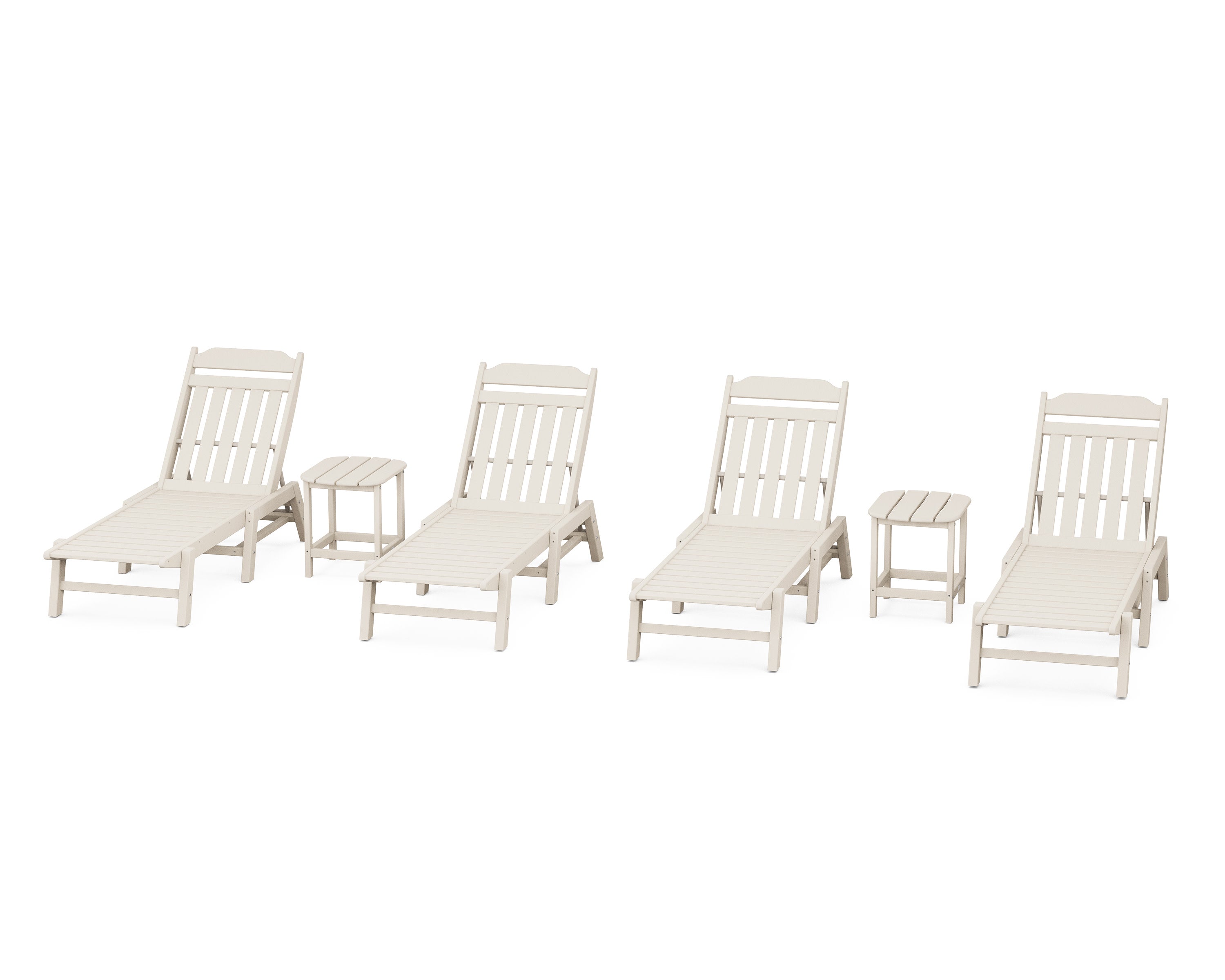 Cottage 6-Piece Chaise Set in Sand