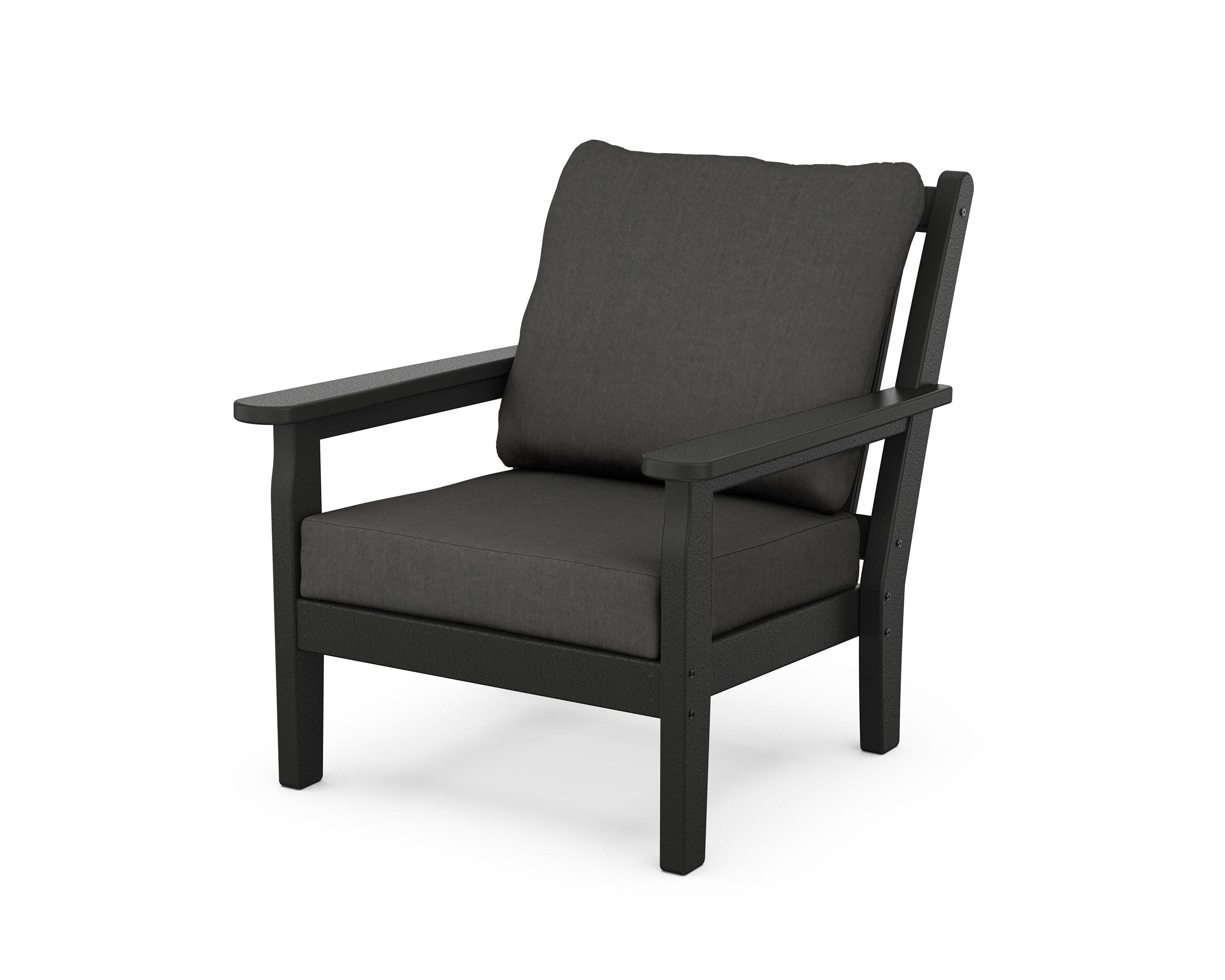 Chippendale Deep Seating Chair in Black / Spectrum Carbon