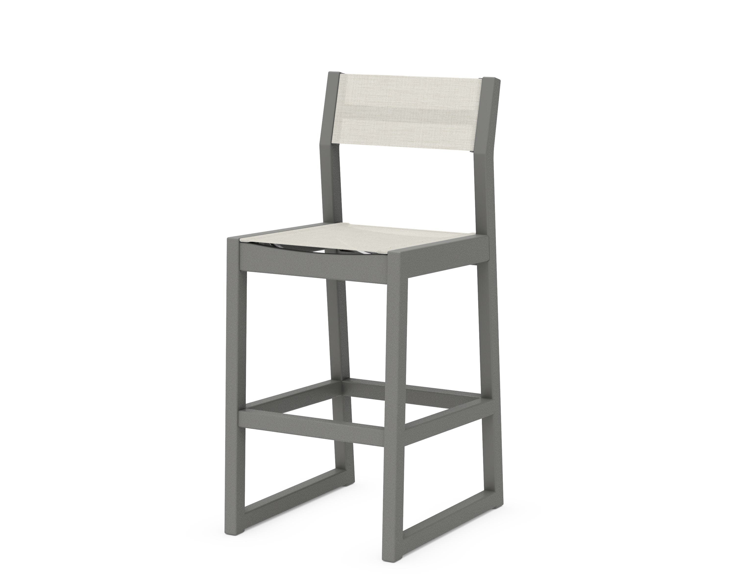 EDGE Sling Bar Side Chair in Slate Grey / Parchment Sling