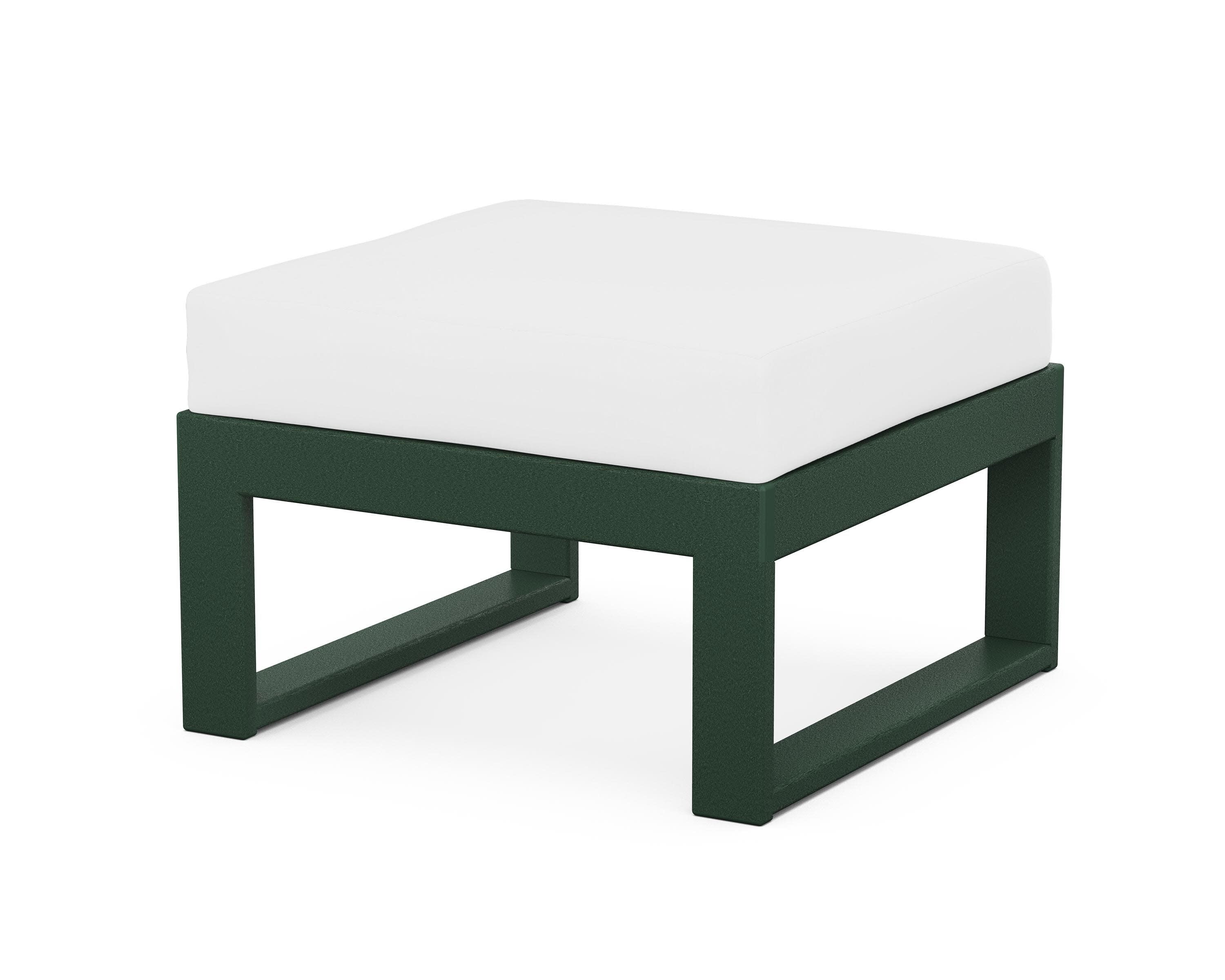 Modular Ottoman - Modern in Green / Natural