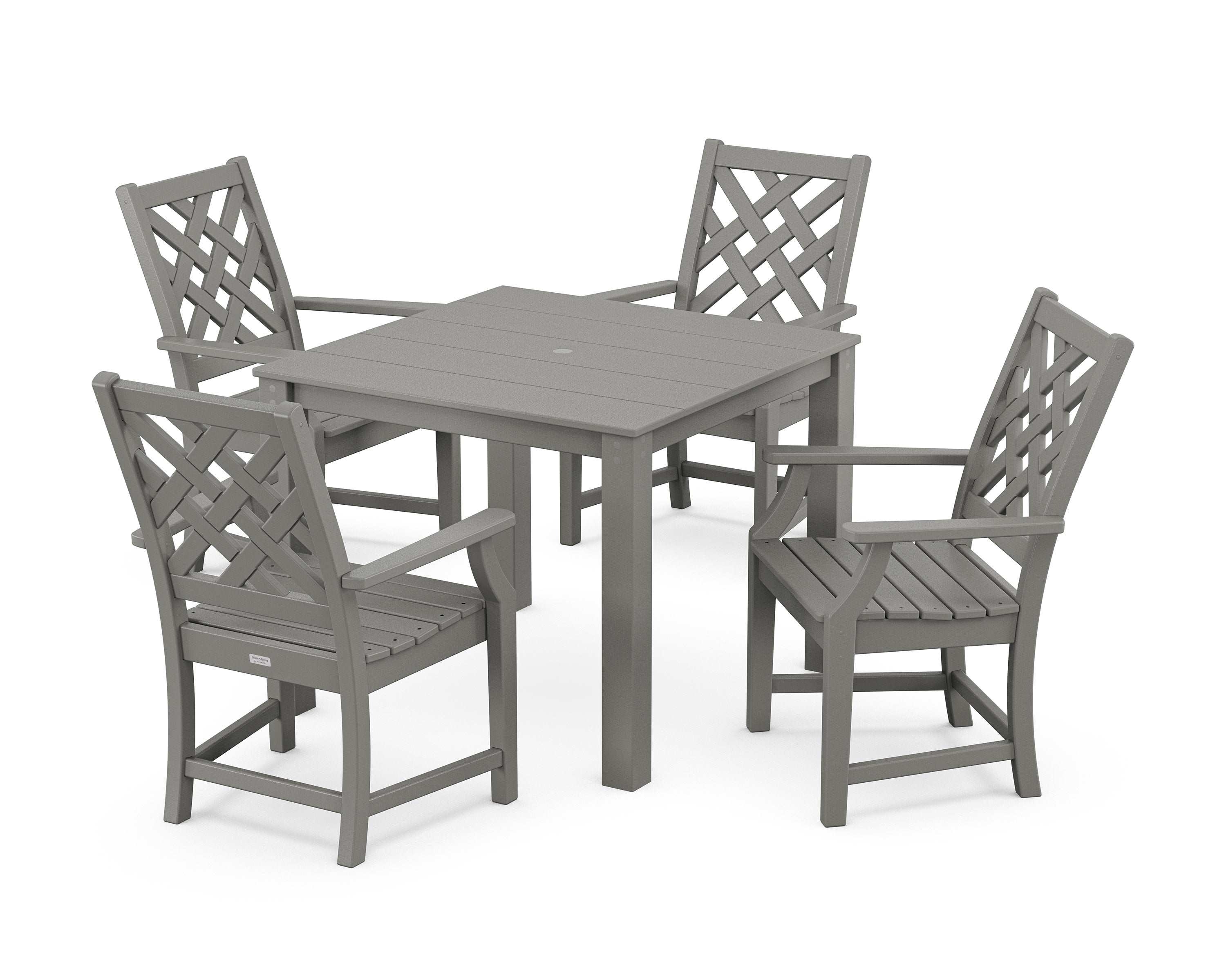 Wovendale 5-Piece Parsons Dining Set in Slate Grey