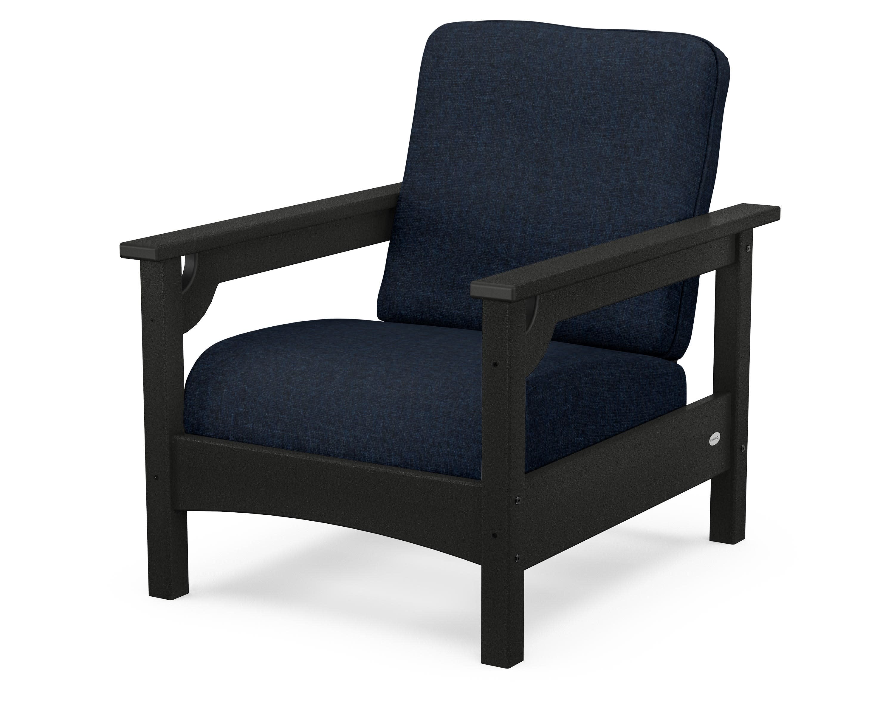 Club Chair in Black / Marine Indigo