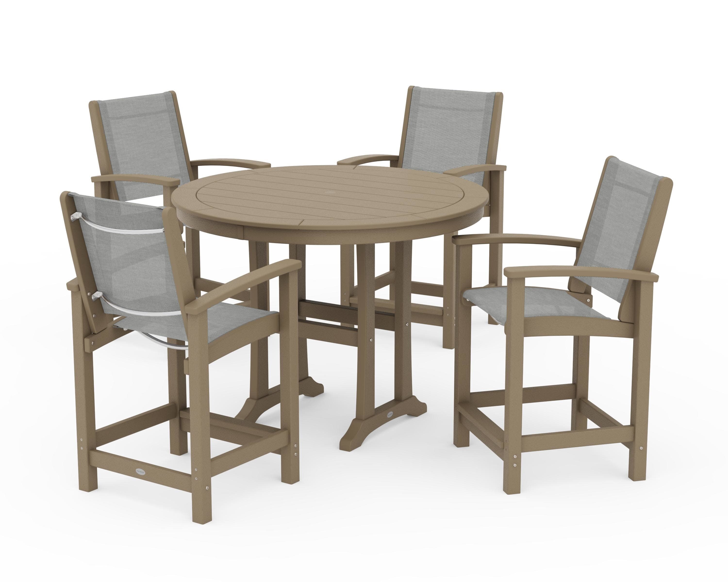 Coastal 5-Piece Counter Set in Vintage Sahara / Metallic Sling