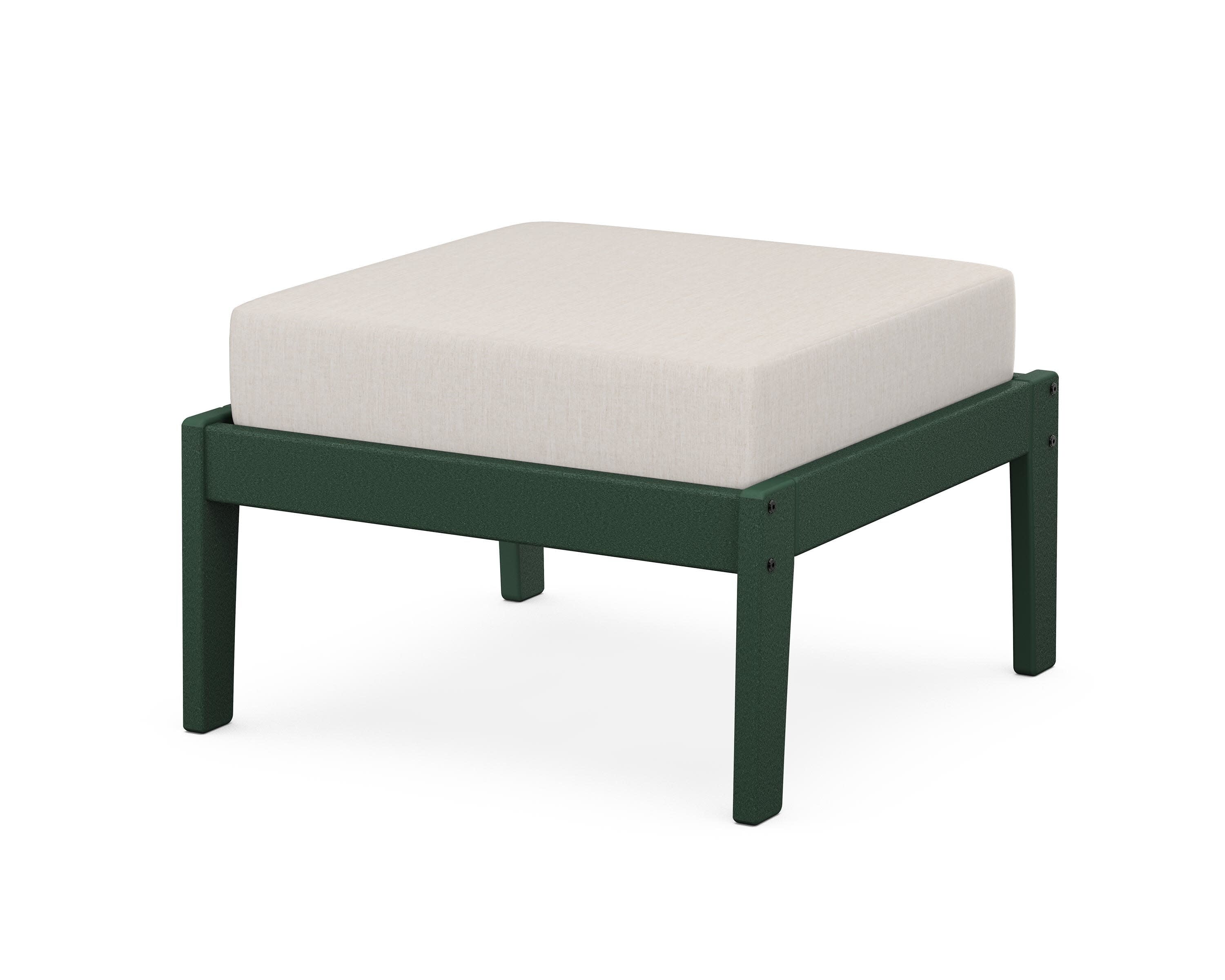 Deep Seating Ottoman in Green / Cast Ash