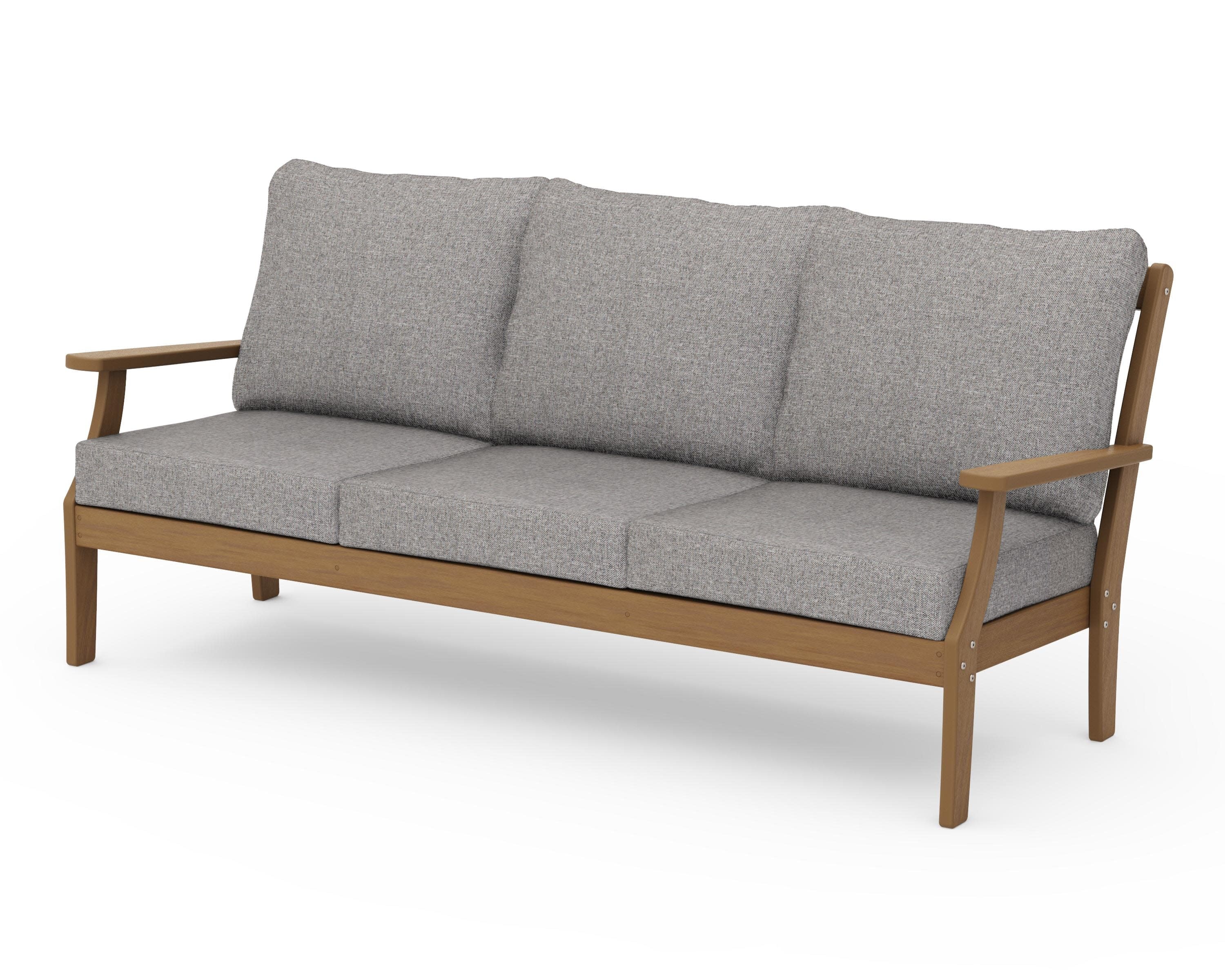 Braxton Deep Seating Sofa in Natural / Grey Mist