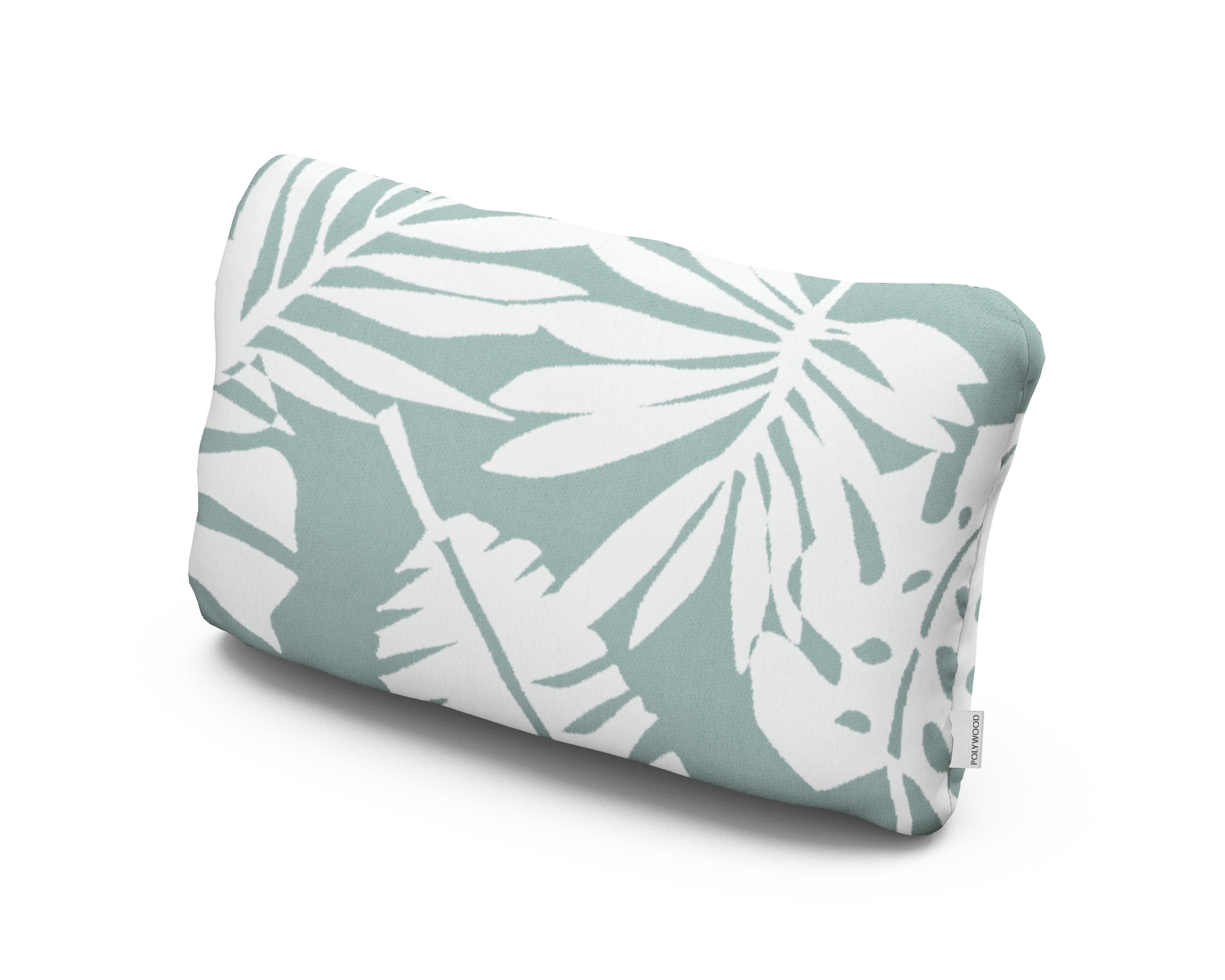 Outdoor Lumbar Pillow in Leaf Glacier Spa