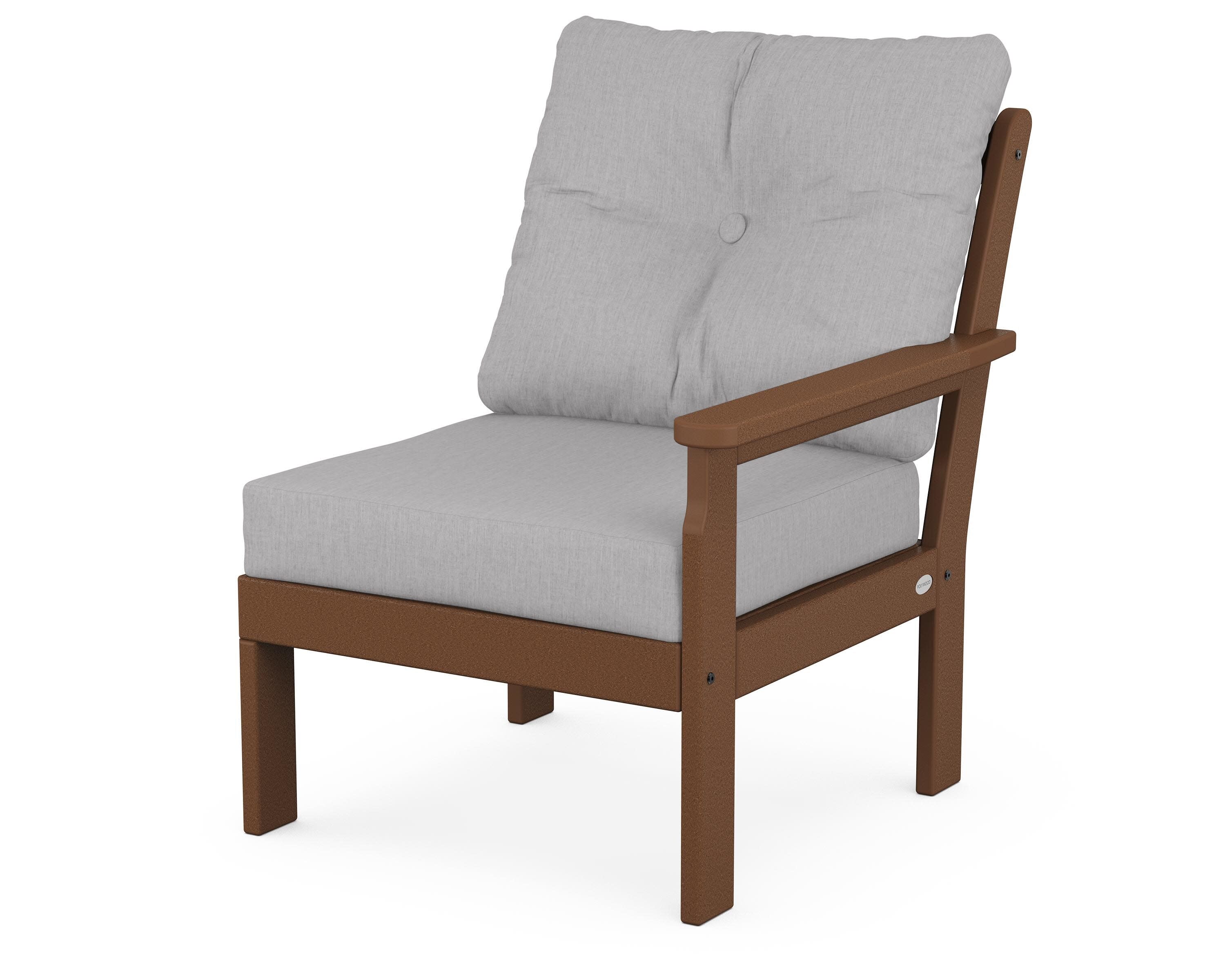 Vineyard Modular Right Arm Chair in Teak / Granite