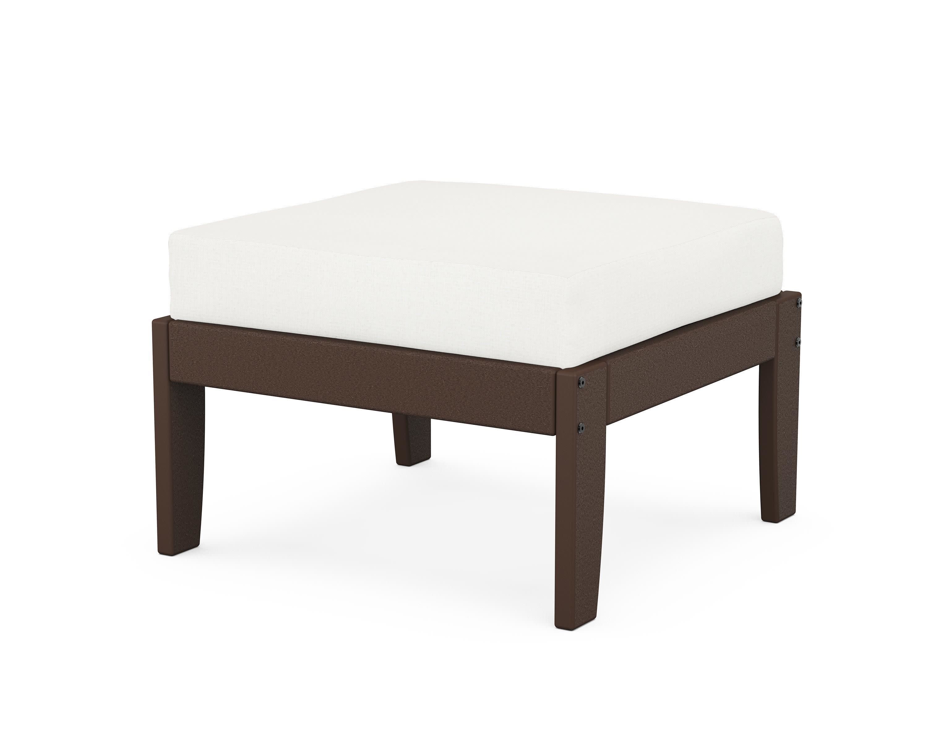 Modular Ottoman - Classic in Mahogany / Natural Linen