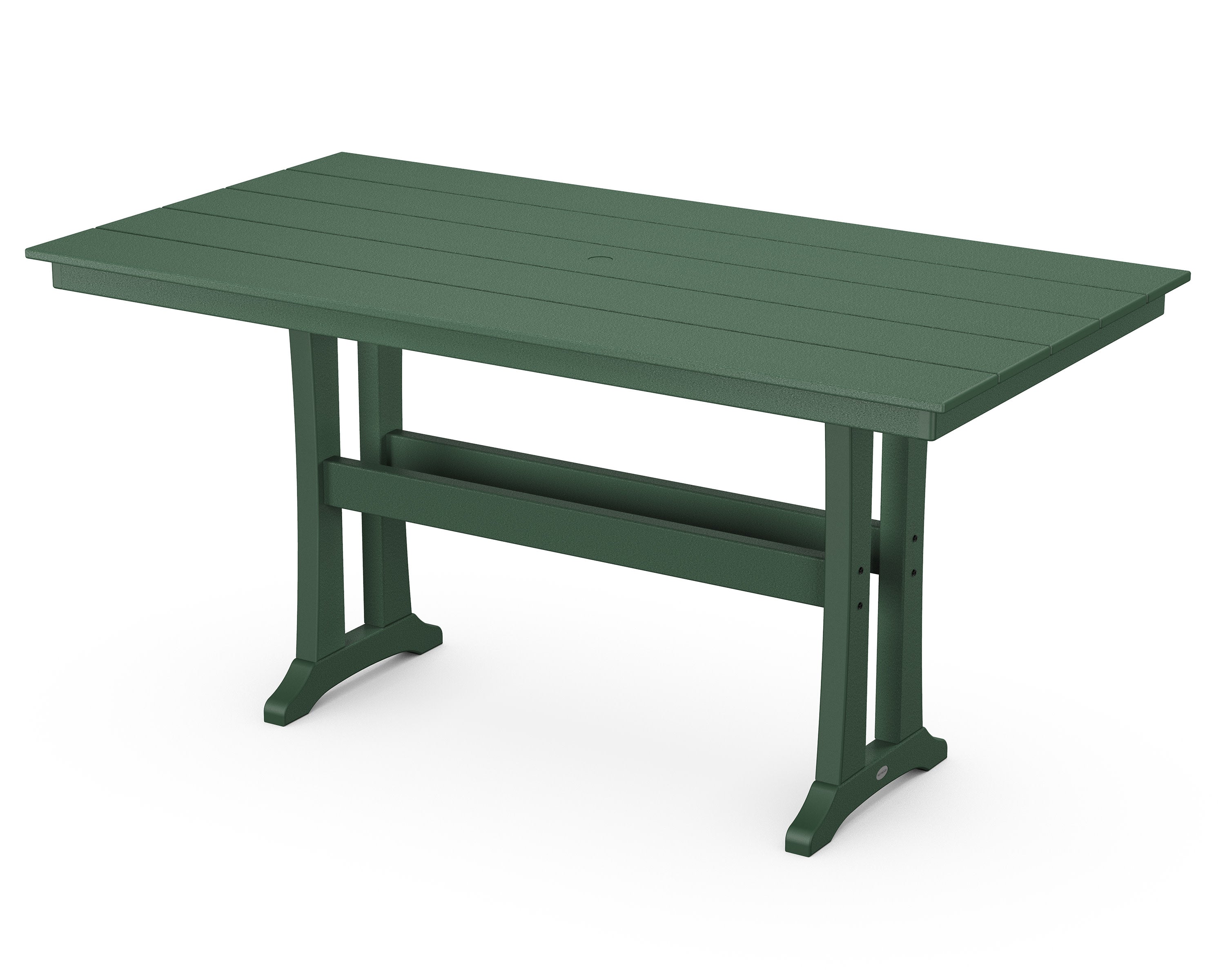 Farmhouse Trestle 37" x 72" Counter Table in Green
