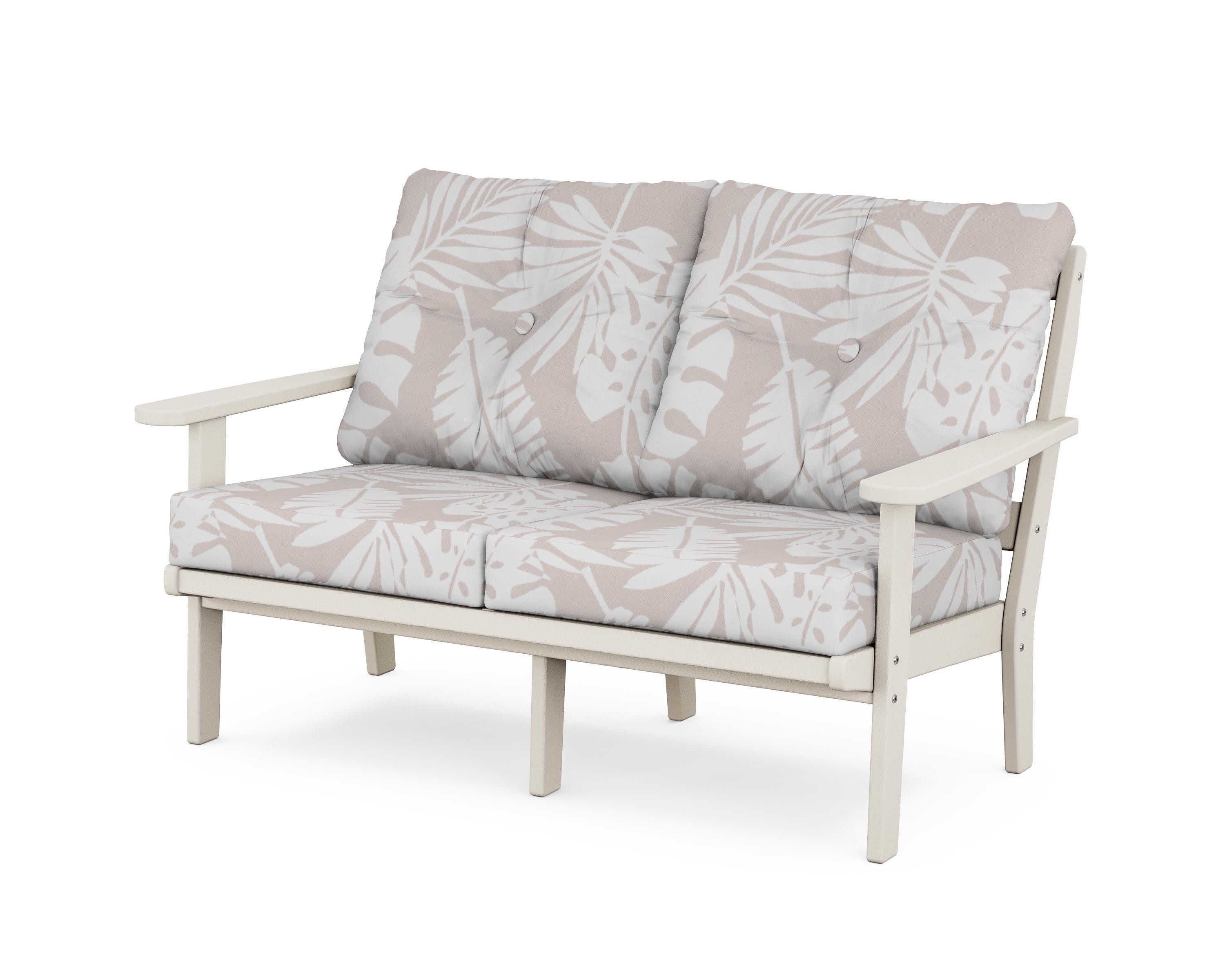 Mission Deep SeatingLoveseat in Sand / Leaf Dune Burlap
