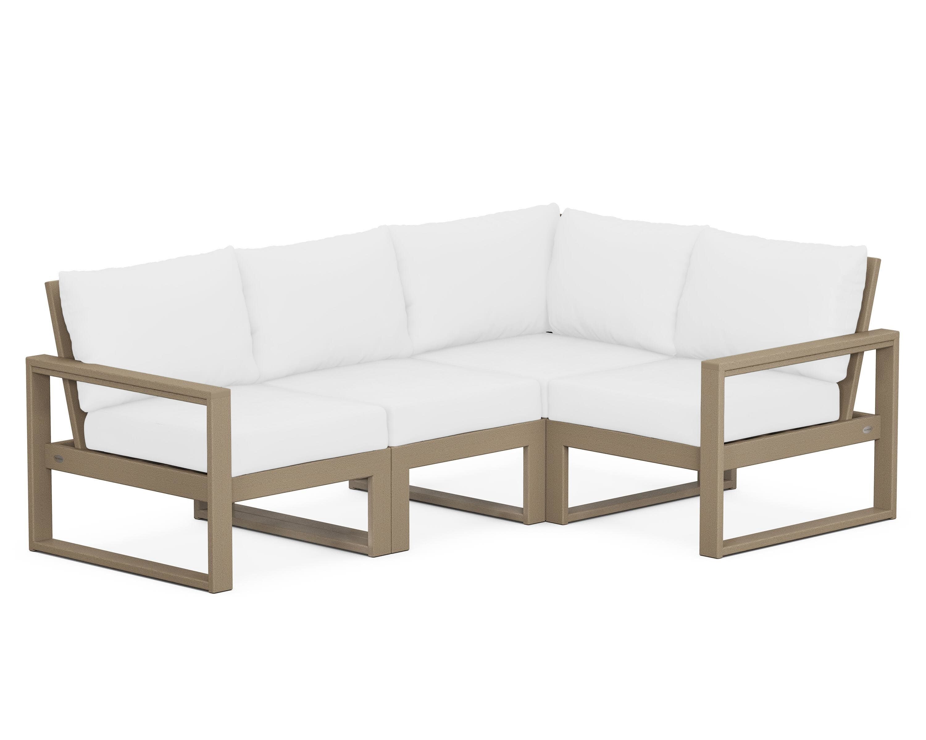 EDGE 4-Piece Modular Deep Seating Set in Vintage Sahara / Natural